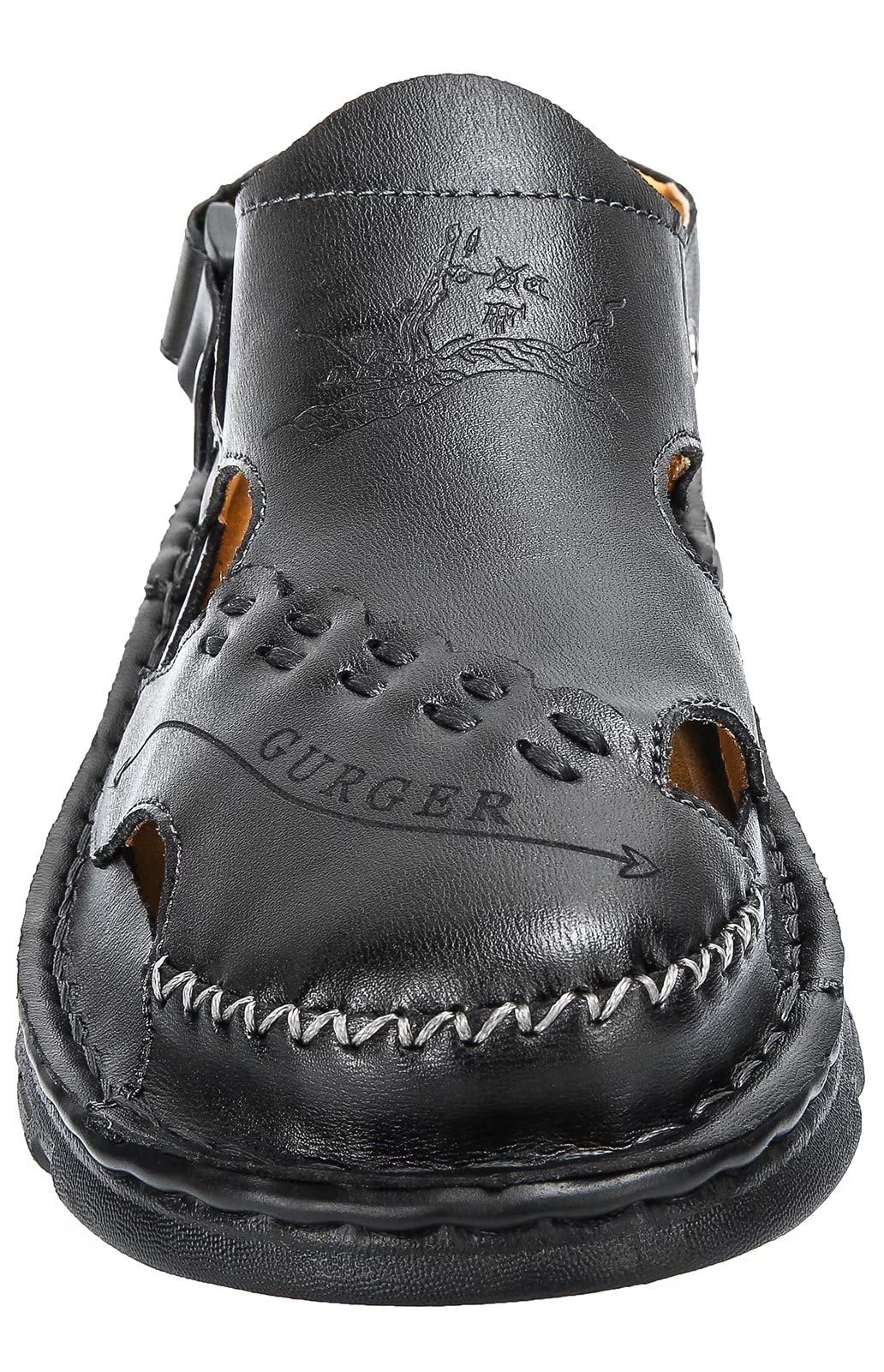 Sandalias Hombre Piel Verano, Punta Cerrada Zuecos Mules