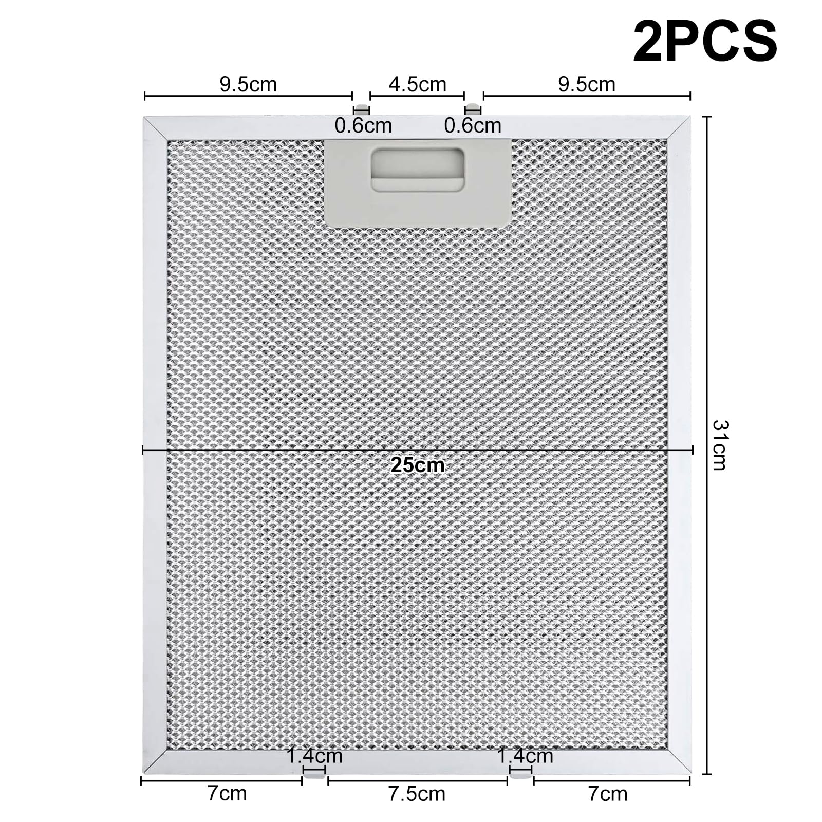 2 pièces 260mm x 230mm Filtre Hotte Aspirante pour Hotte Aspirante AEG Blancs Grande Capacité de Stockage d'huile Résistance aux Hautes Températures Pièce de Rechange 5 Couches