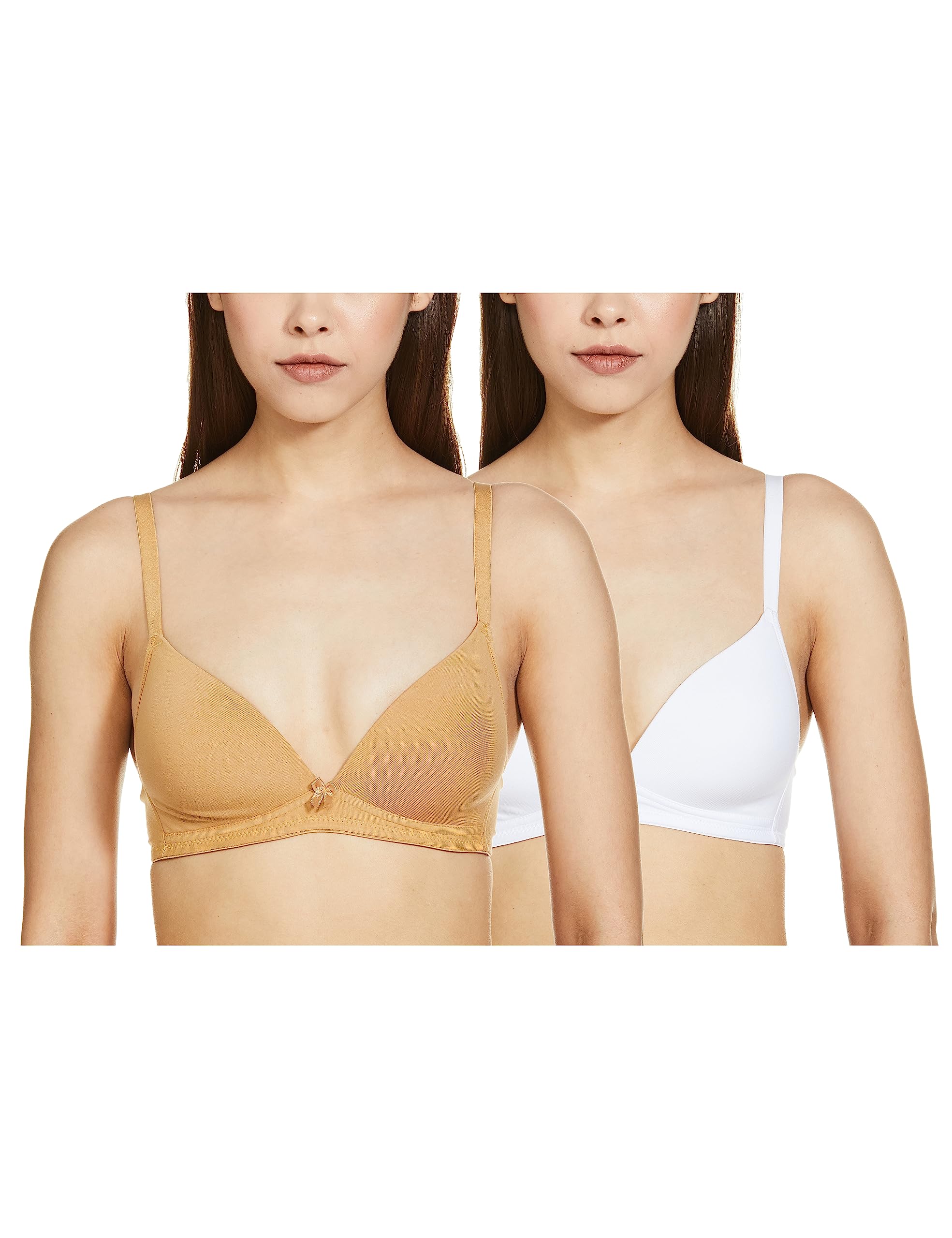 DiverseWomen Padded wirefree T-shirt Bra (Pack of 2)