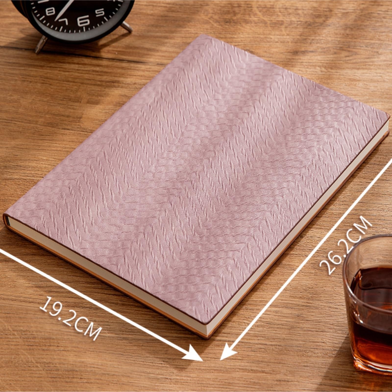 Cahier Bloc-Notes Agenda A5 À Pages Intérieures Épaisses, Carnet De Notes Réunions, Cahier Travail Et D'études Matériel de Dessin(Rosa)