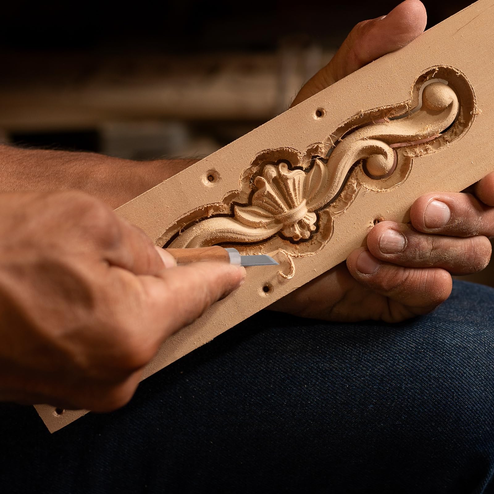 FRUHLING Set di 12 coltelli da intaglio in legno, utensili per intagliare il legno, utensili in acciaio SK2, per legno, frutta, verdura, intaglio, fai da te