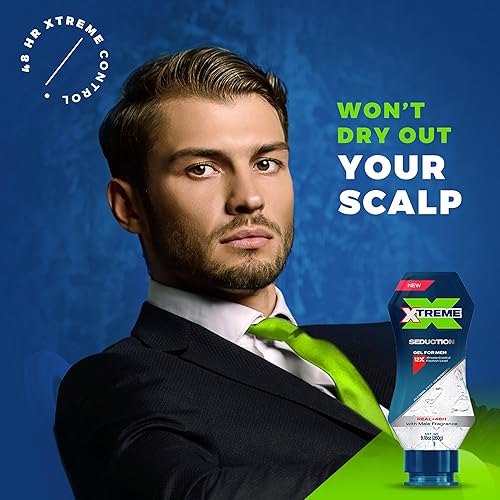 Miniatura 7 de Xtreme Gel Seduction Styling Hair Gel para hombres con aloe vera y control de 48 horas, 9.18 onzas (paquete de 18)