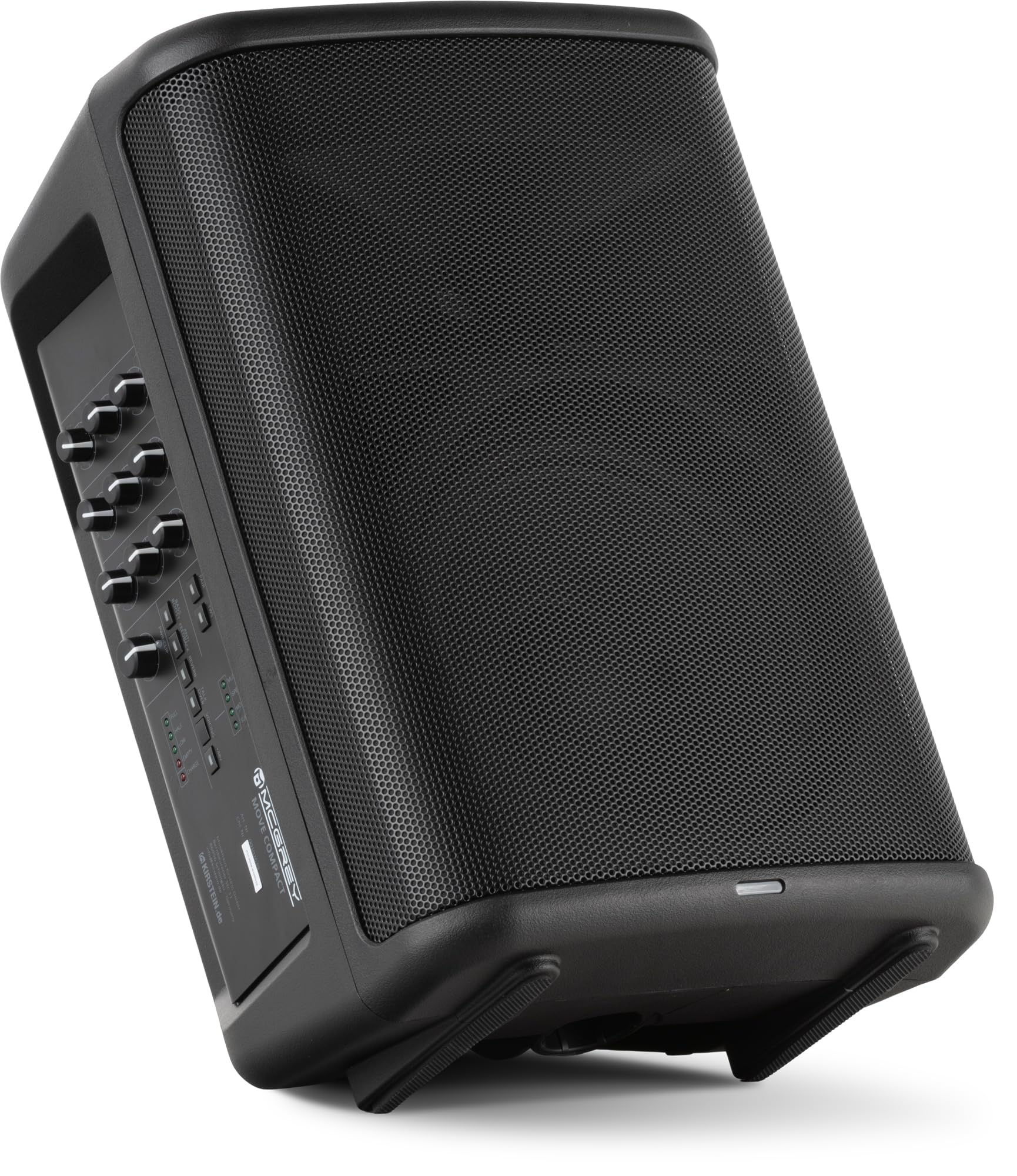 McGrey Move Compact Akku PA Lautsprecher - Mobile 8 Zoll Aktivbox mit Bluetooth und TWS, kraftvoller Sound für Events, Party und Präsentation, bis 8 Stunden Laufzeit - Schwarz