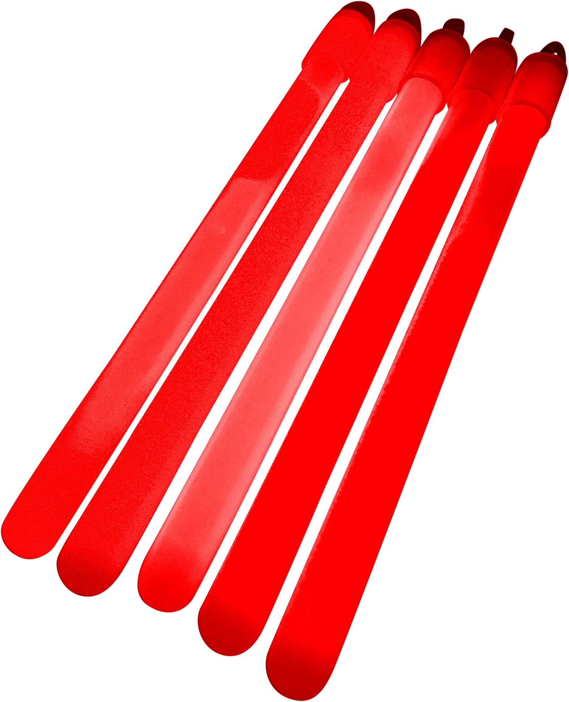 Glowtopia 6 inch Glow Sticks/Glow Batons (1cm thick) - Premium Glowsticks (Red, 25 Pack)
