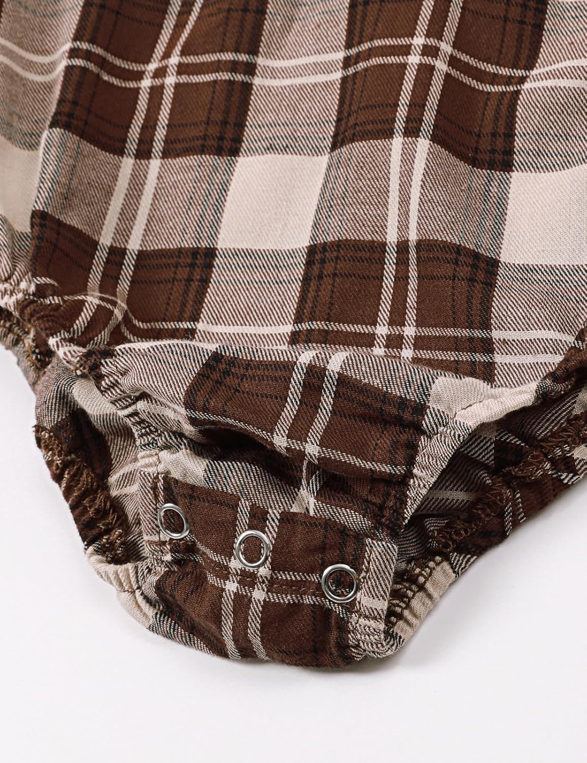 COSLAND Baby Boys' Western Clothes Short Sleeve Cotton Plaid Bodysuit, Infant Cowboy Shirt, 0-18 Months