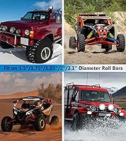 Vista 9 de VAZESWIN Soporte de Barra de Luz para UTV, Soporte de Montaje de LED de Aleación de Aluminio Resistente, Abrazadera de Barra Antivuelco UTV