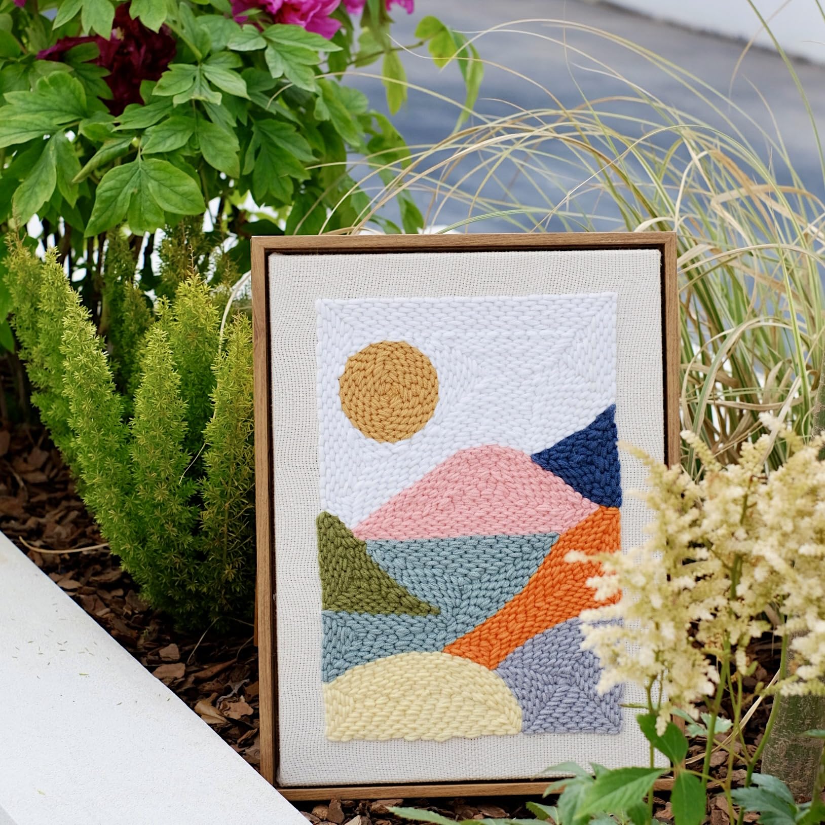 Punch Needle Kit - Sunrise Landscape Rug -4