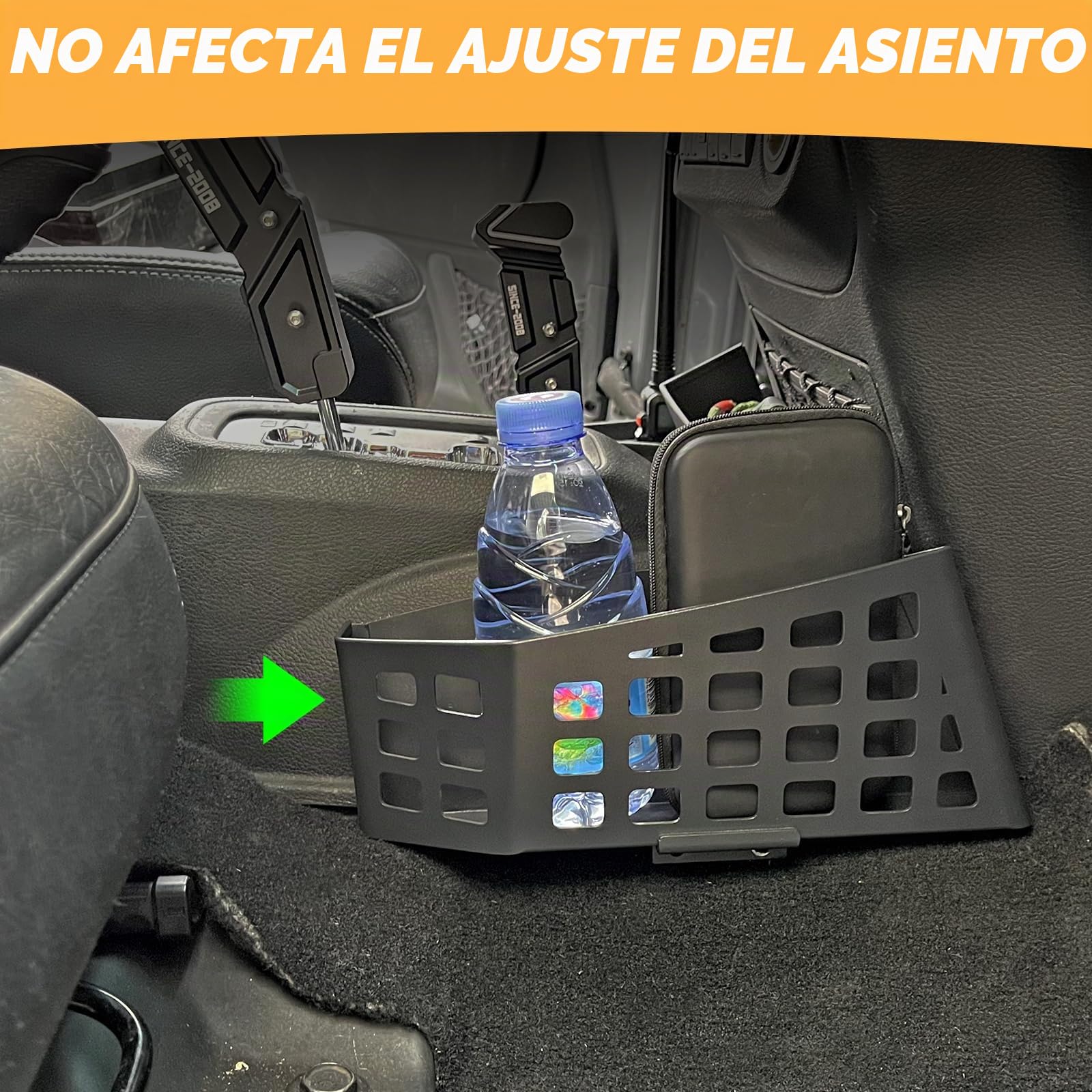 MAIKER - Caja de almacenamiento de metal para palanca de cambios JK de transmisión automática, consola central, bandeja de engranajes compatible con Jeep Wrangler JK JKU 2011-2018, estilo táctico