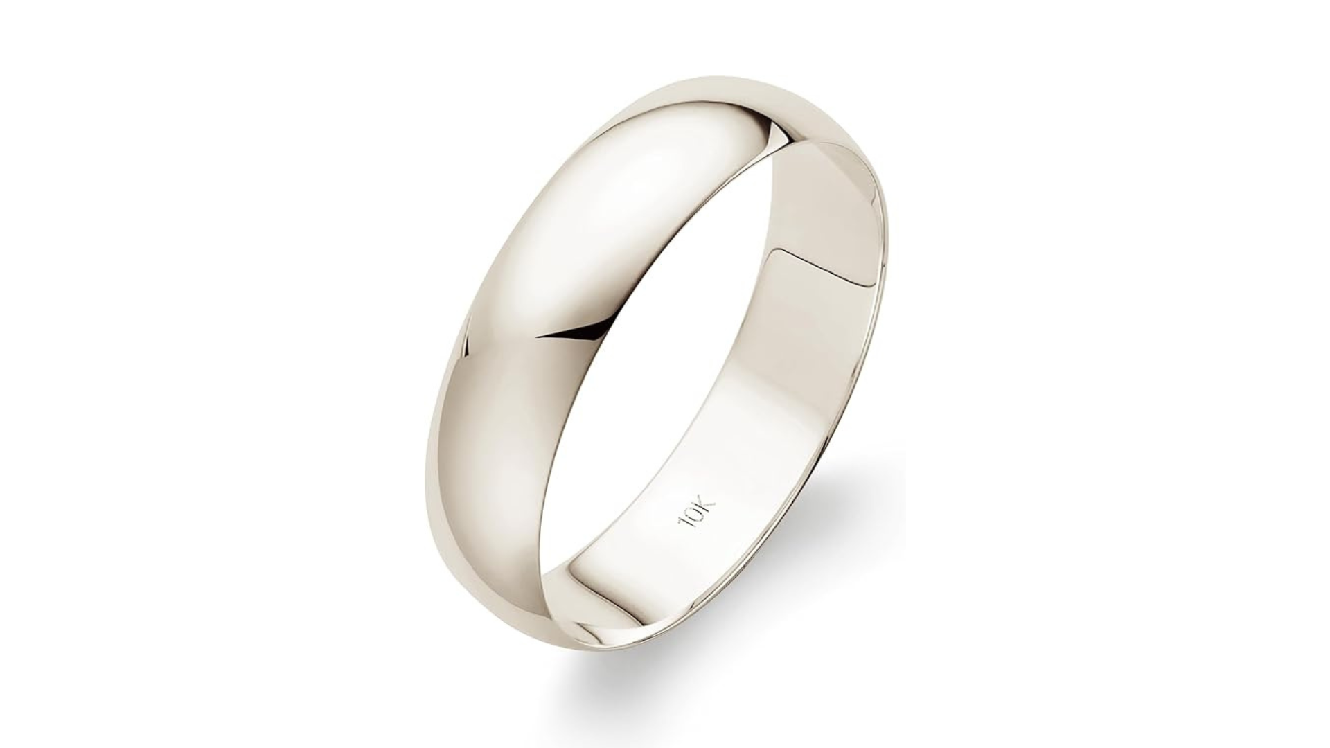 Amazon.com: Oxford Ivy 10K White Gold 5mm Wedding Band for Men