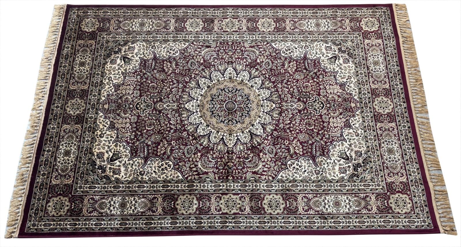 Kashmir Design - Tappeto orientale, 150 x 210 cm, in viscosa lucida, marrone, M38M