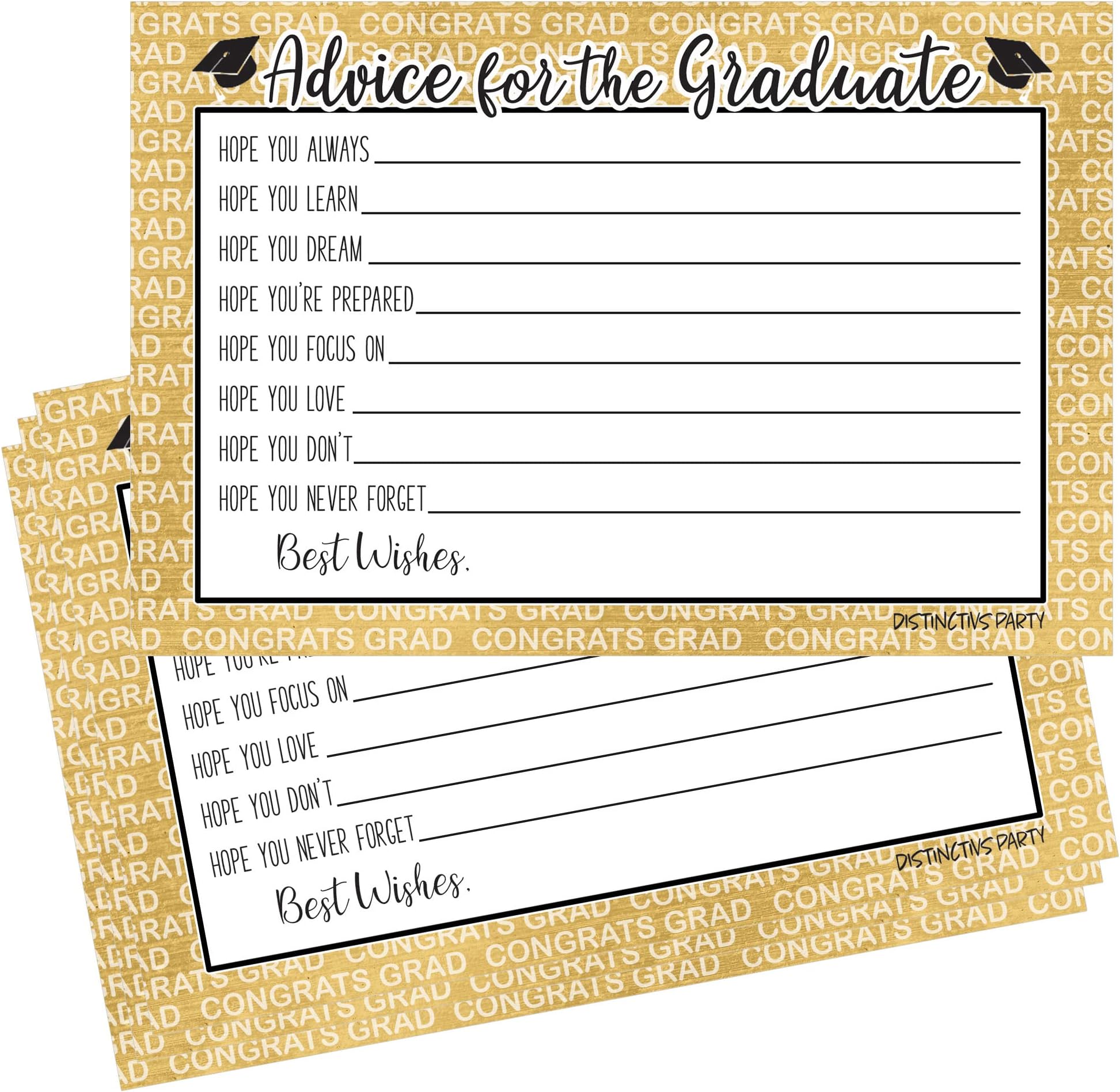 Graduation Wish Cards 50PCs High School or College