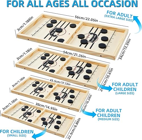 Miniatura 6 de moopok - juego de discos de eslinga rápida, juego de juegos de eslinga, juego de mesa 2 en 1, juego de hockey sobre hielo, juegos de mesa ganadores