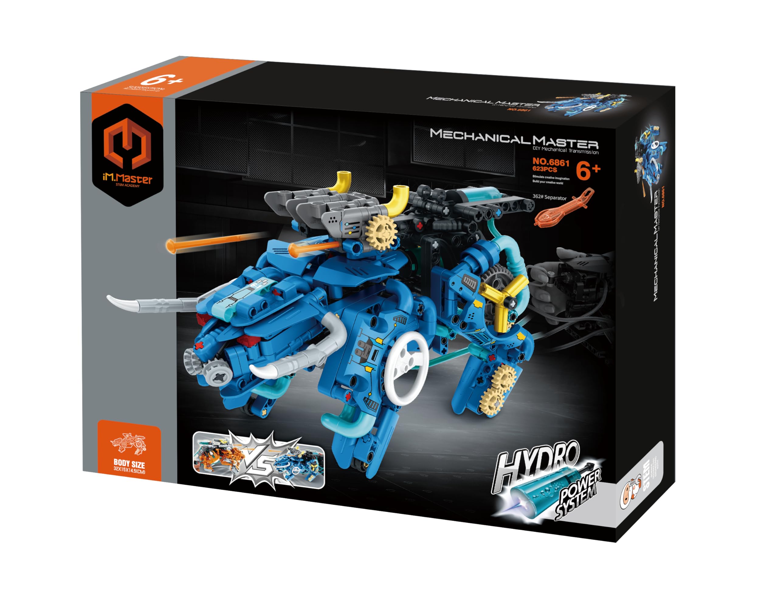 iM.Master - Battle Bots Hidráulico Blue Beast - Robot Luchadores - Bloques de Construcción - 694 Piezas - Combínalo con Otro Modelo para 2 Jugadores - Juguetes Educativos STEM - Maqueta para Construir