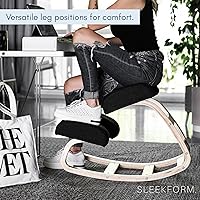 Vista 10 de Sleekform Silla de rodillas Austin - Taburete ergonómico de escritorio para computadora para oficina en casa para sentarse activamente Original