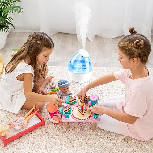 Miniatura 4 de Humidificador de niebla fría (tanque de agua de 2 litros), humidificadores silenciosos para dormitorio y habitación pequeña, apagado automático,