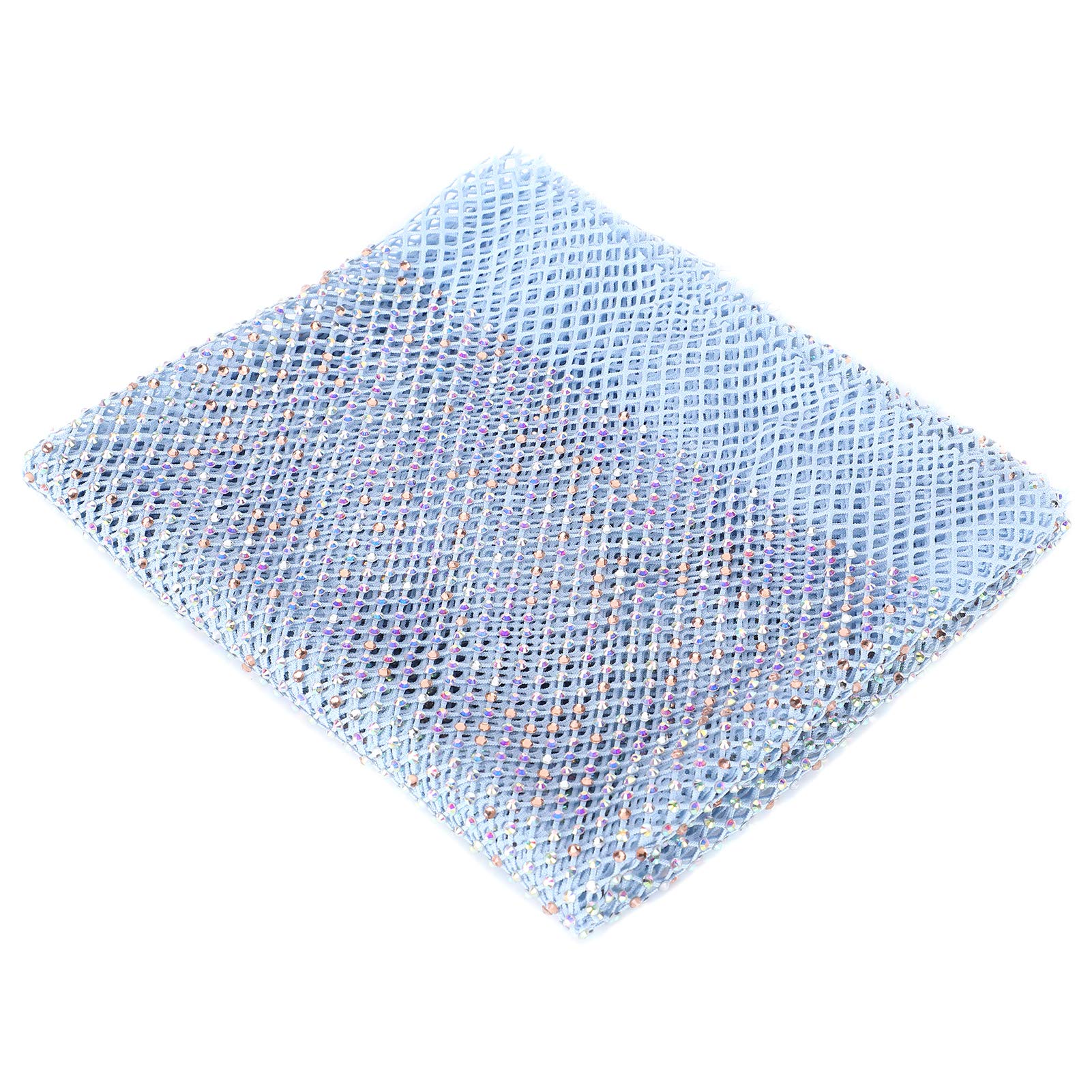 Décoration en verre diamant AB bleu élastique pour finitions haute couture sur vêtements