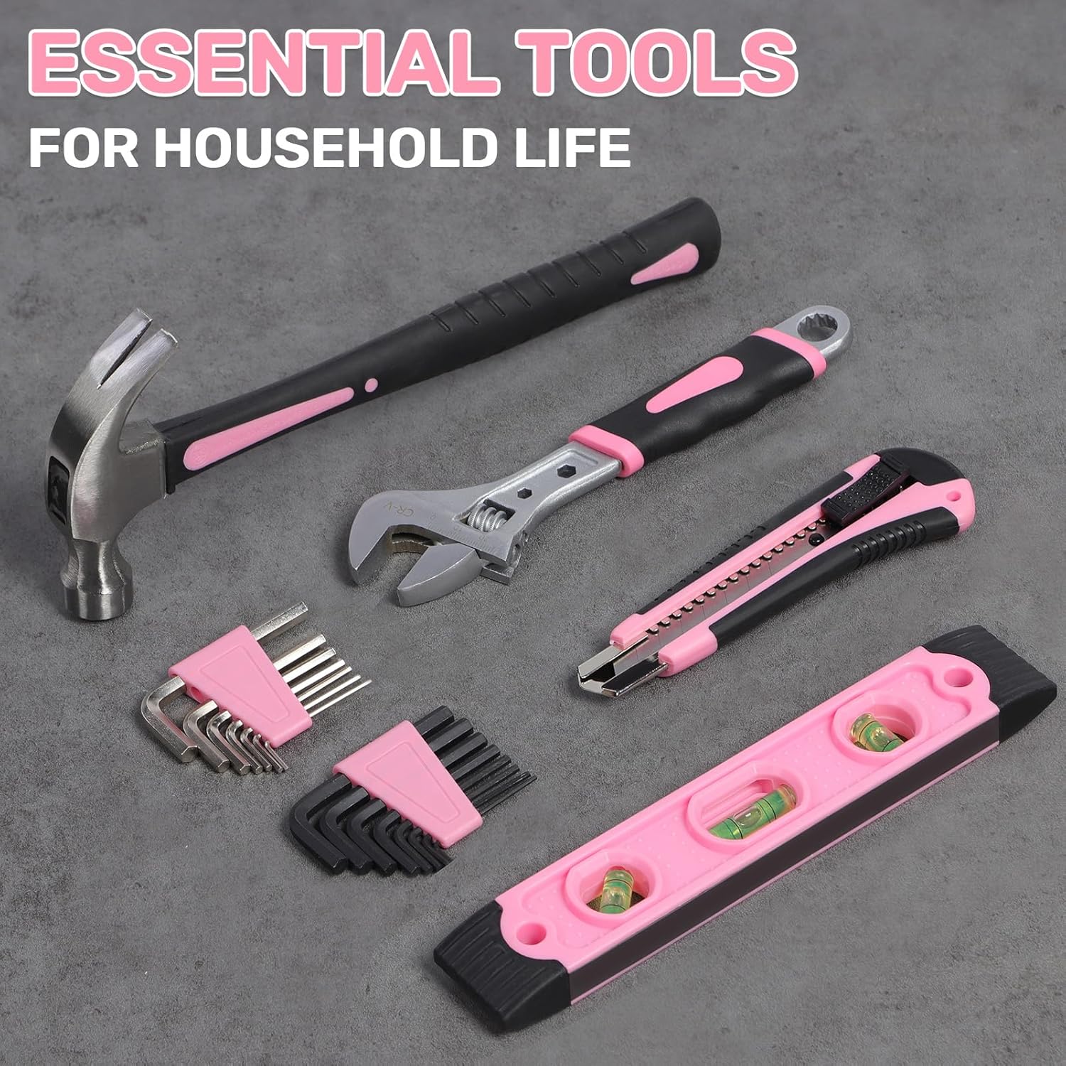 Tool Kit,220 Pcs Tool Kits for Home with Tool Storage Bag, Tools Set for Beginner,Includes Spanner, Hammer, DIY Tools Kits for Garden/Office/House Repair 8 81ZtdAvkPlL. AC SL1500