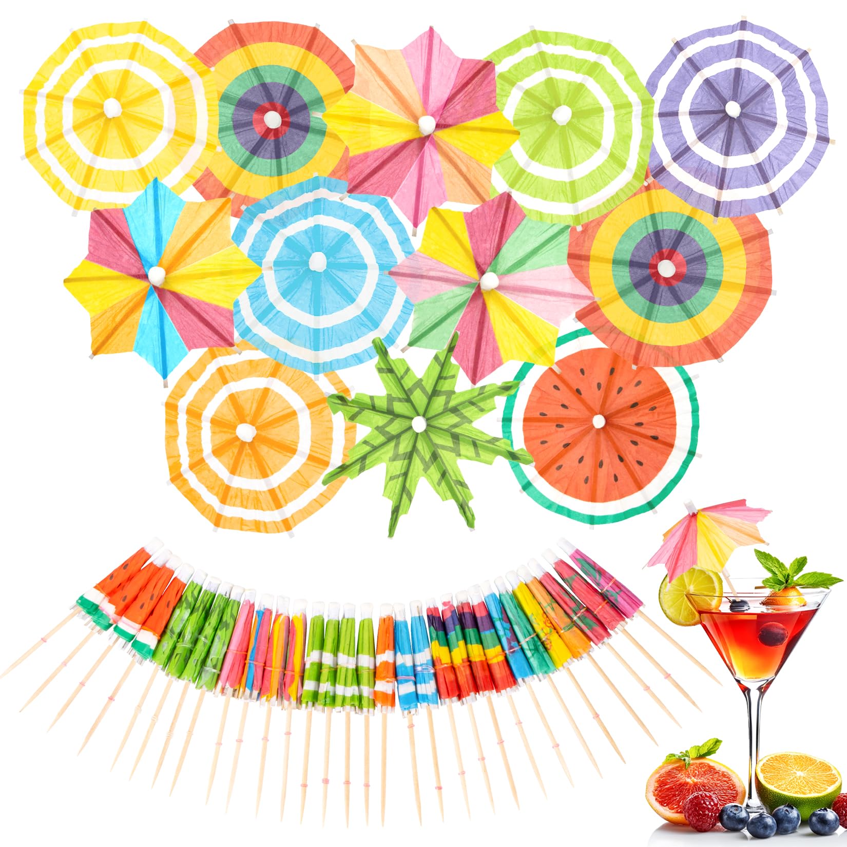 MAQIHAN 50 PACK Drink Umbrellas - bar tools and drinkware | Mubboo
