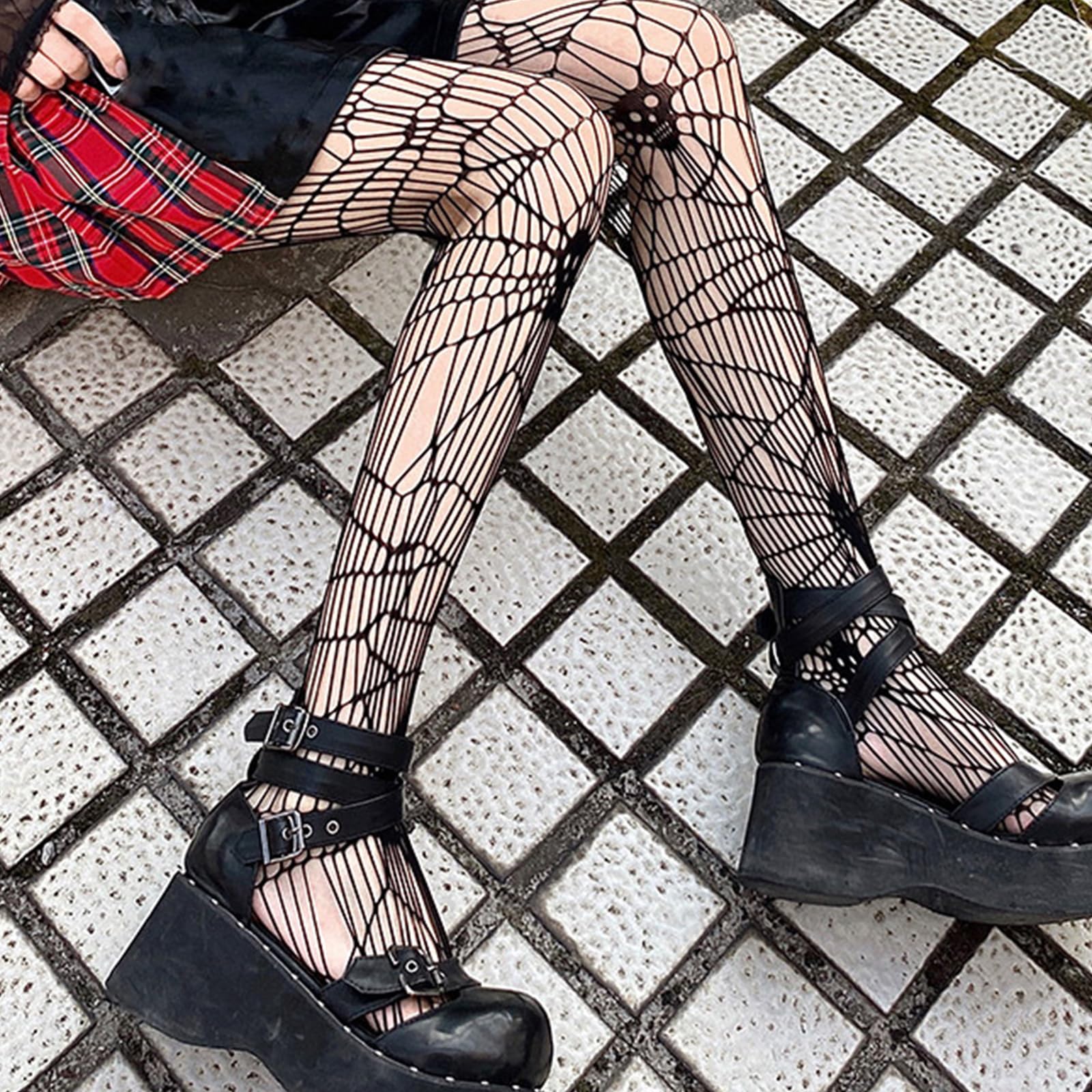 2 Paia Collant A Rete Donna Con Motivo Serpente - Calze Fishnet Tatuaggio Nere Per Halloween, Festa, Cosplay E Giochi Di Ruolo