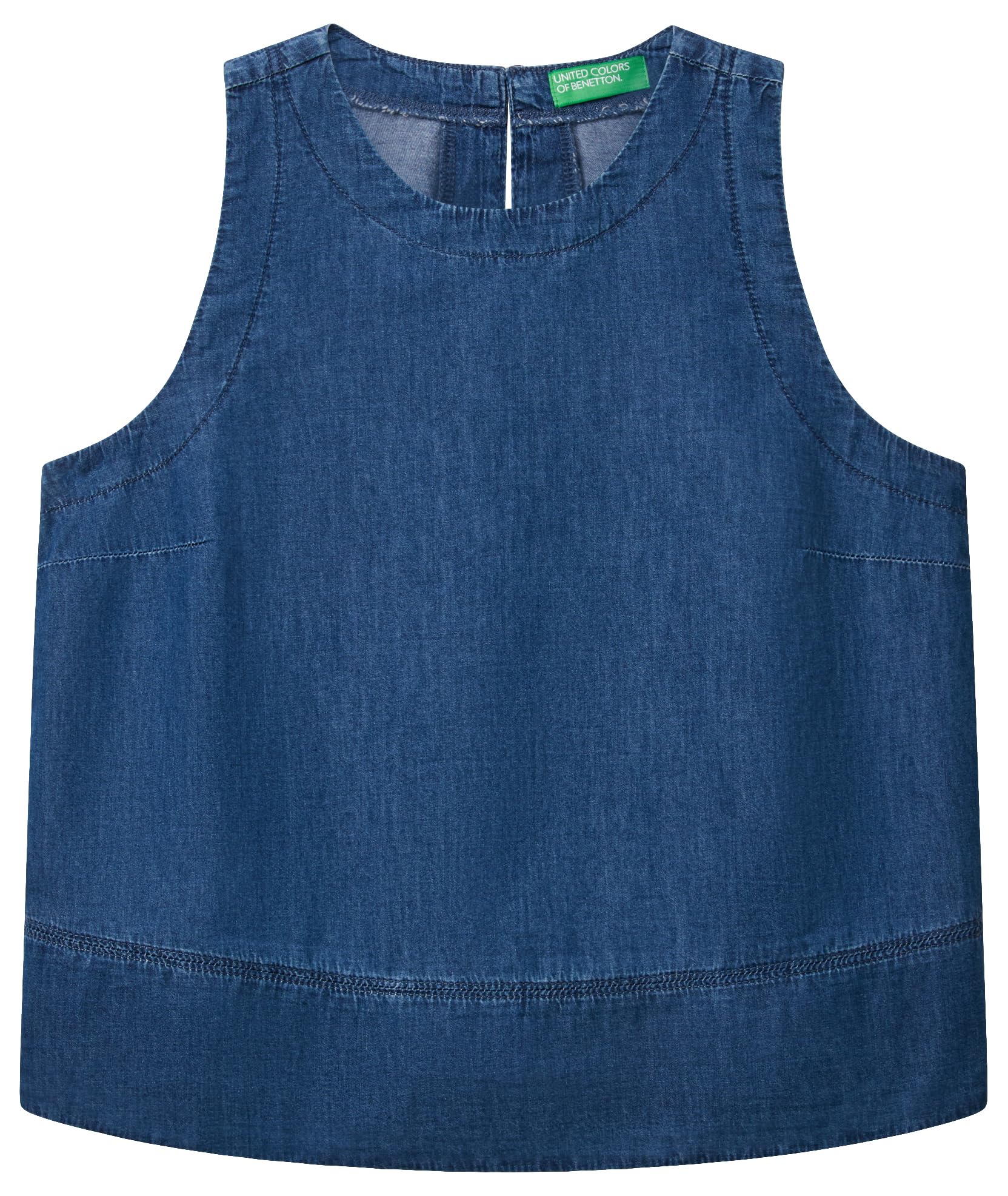 Blouse sans manches en chambray bleu - United Colors of Benetton