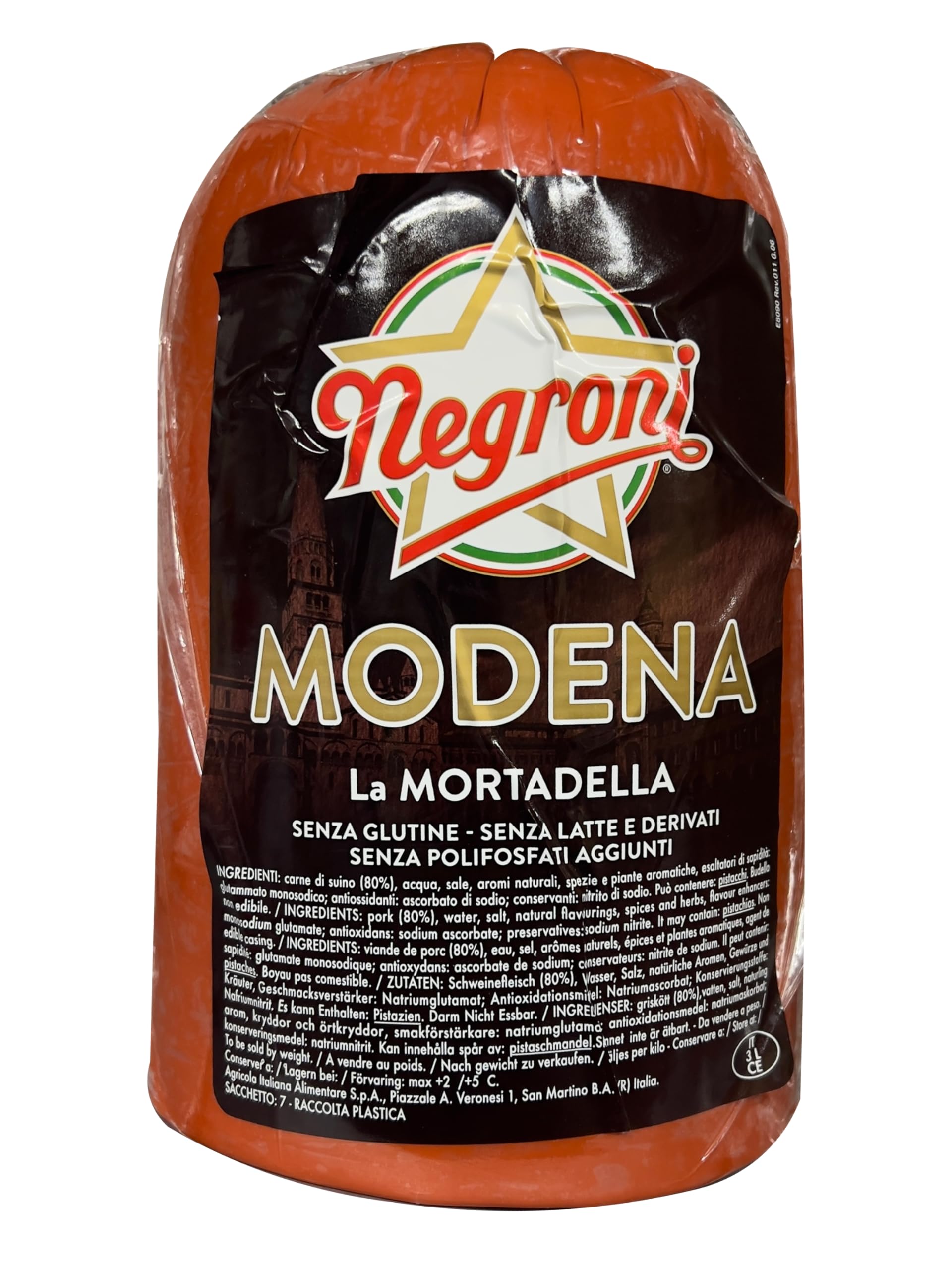 MORTADELLA NEGRONI MODENA SOTTO VUOTO META 3 KG