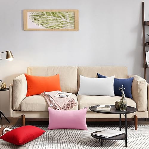 Vista 130 de Thmyo Paquete de 2 fundas de almohada cuadradas decorativas de algodón, fundas de almohada de sublimación en blanco, fundas de cojín blancas