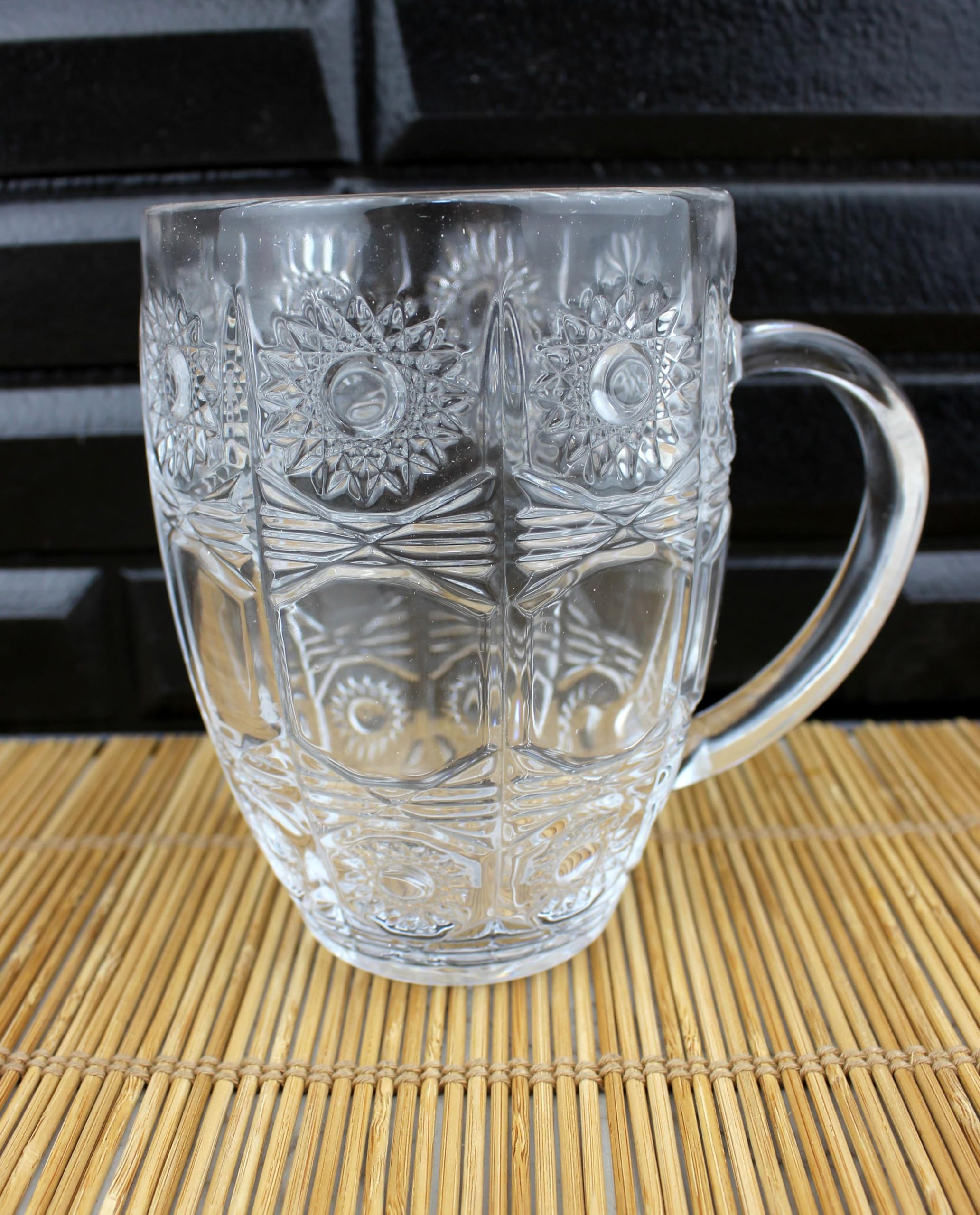 2li Kristal Lüks Cam Kupa Büyük Boy Kupa 500ml