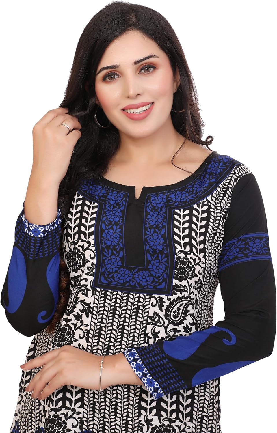 Maple Clothing Women's Short Kurti Printed Kurta Outfit Indian Tunic Top India Clothing - Image 3