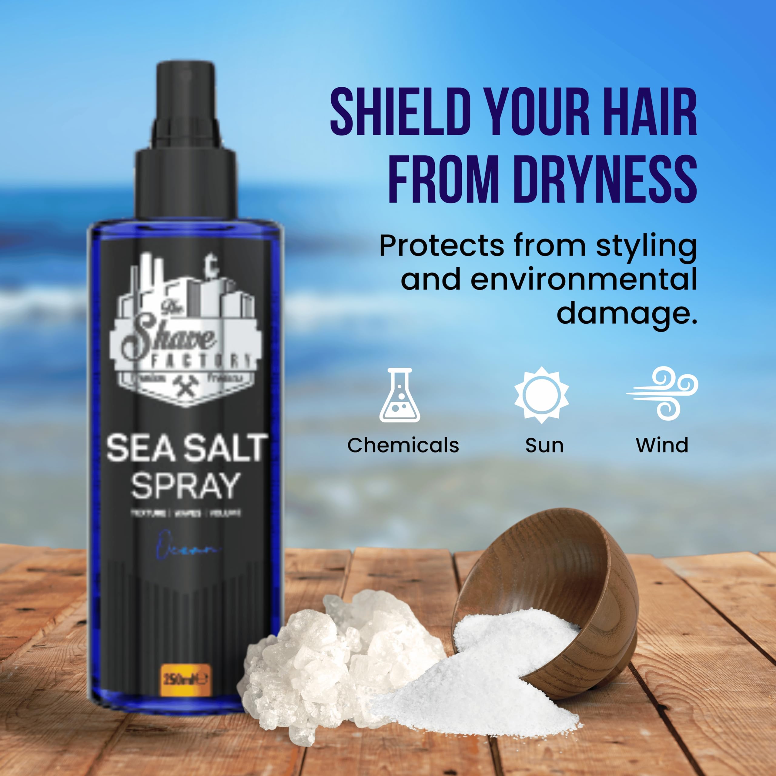 The Shave Factory - Sea Salt Spray - Tonik do włosów na bazie soli morskiej 250ml