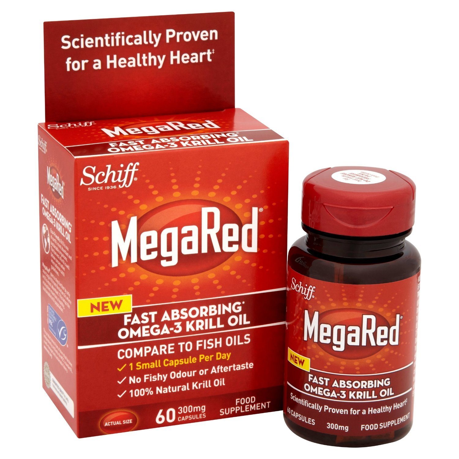 2 Packs Of MegaRed Krill Oil 60 Capsules = TOTAL 120 Capsules