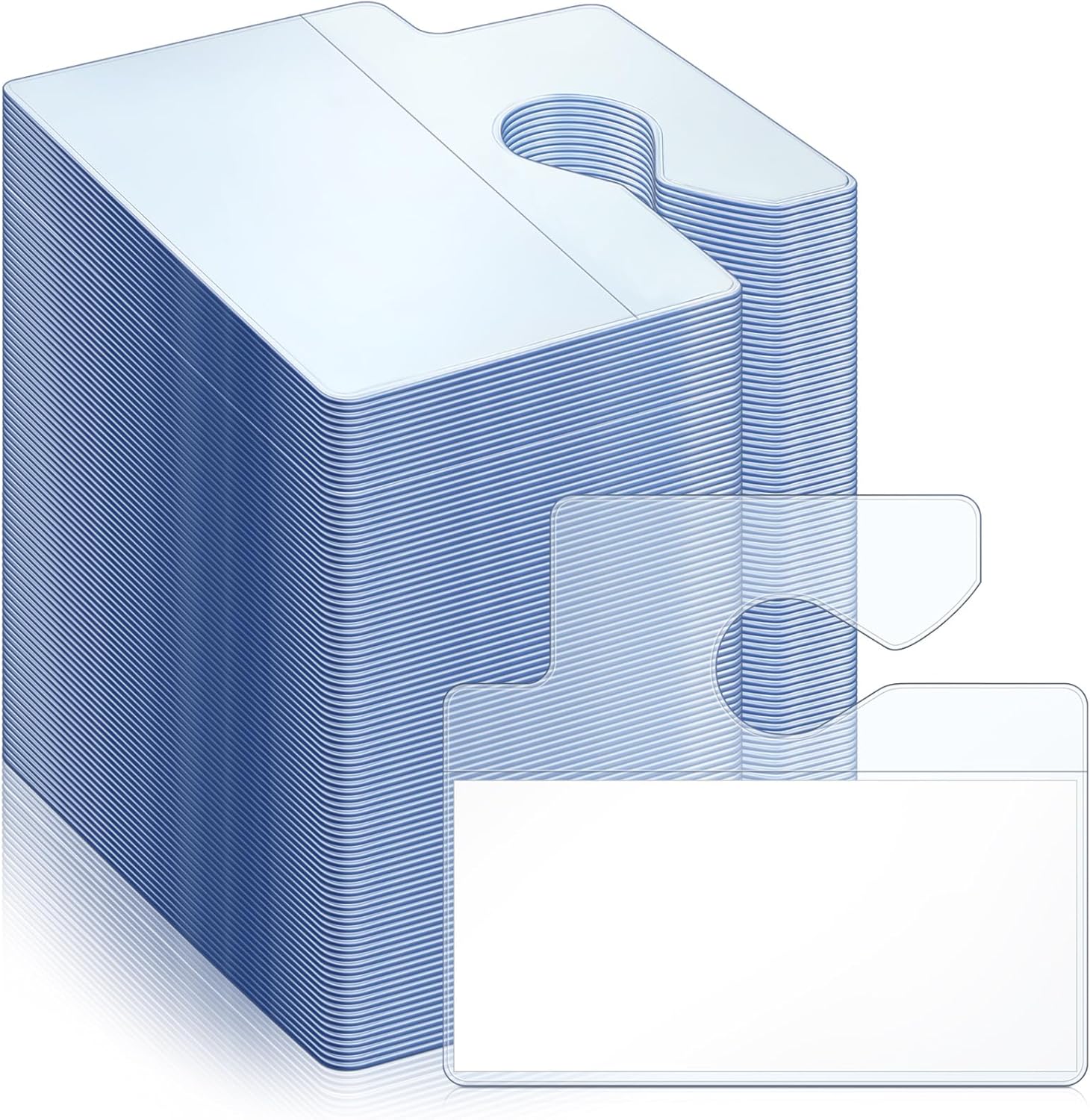 Fainne 200 Pcs Clear Parking Permit Holder Parking Pass Holder Rearview Mirror Hanger Parking Permit Card Holder for Car Rear View Mirror