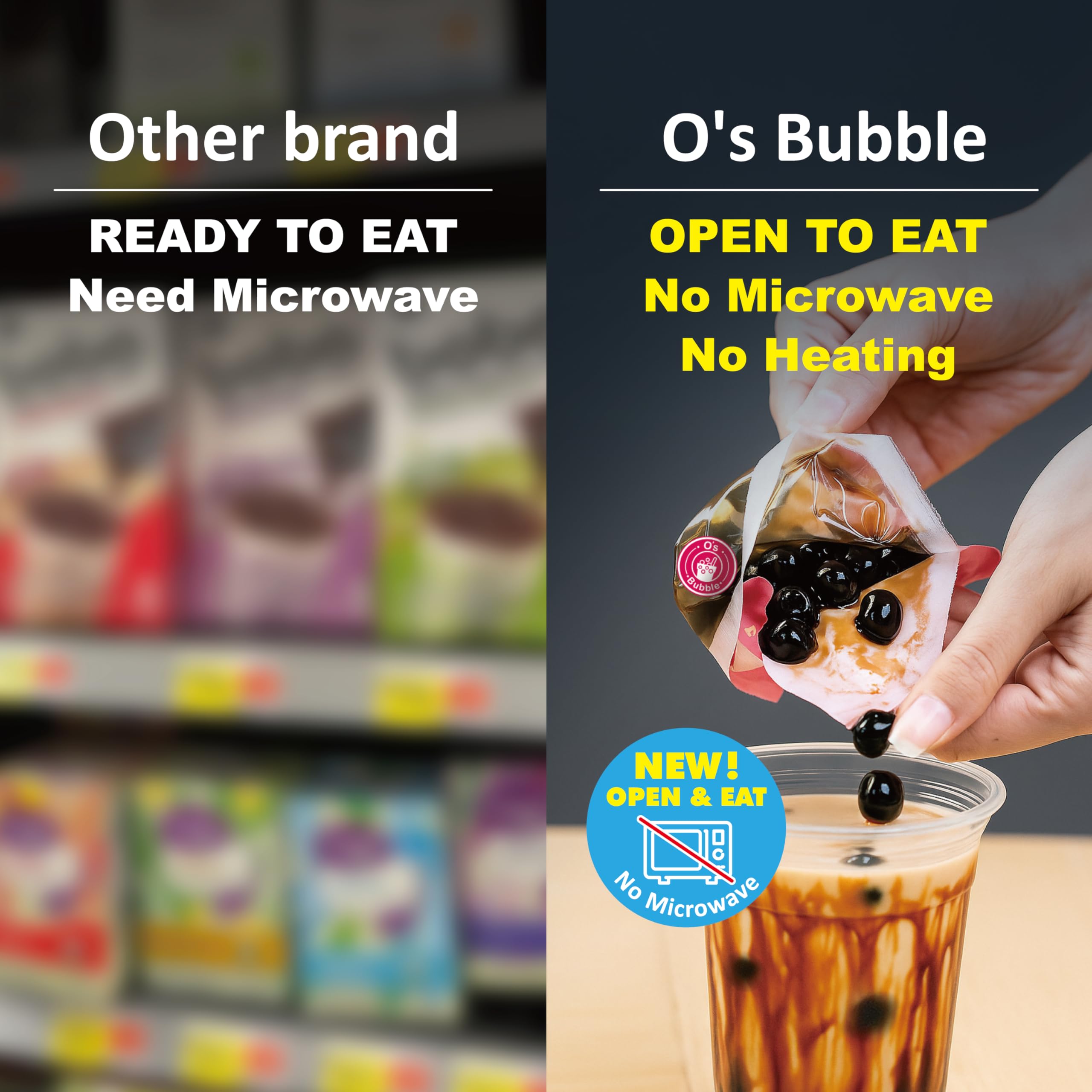 O's Bubble BOBA Party Kit 3.0 - Kit de té Boba todo en uno con Boba masticable - Sabores mixtos - Incluye tazas, popotes, agitador - 6