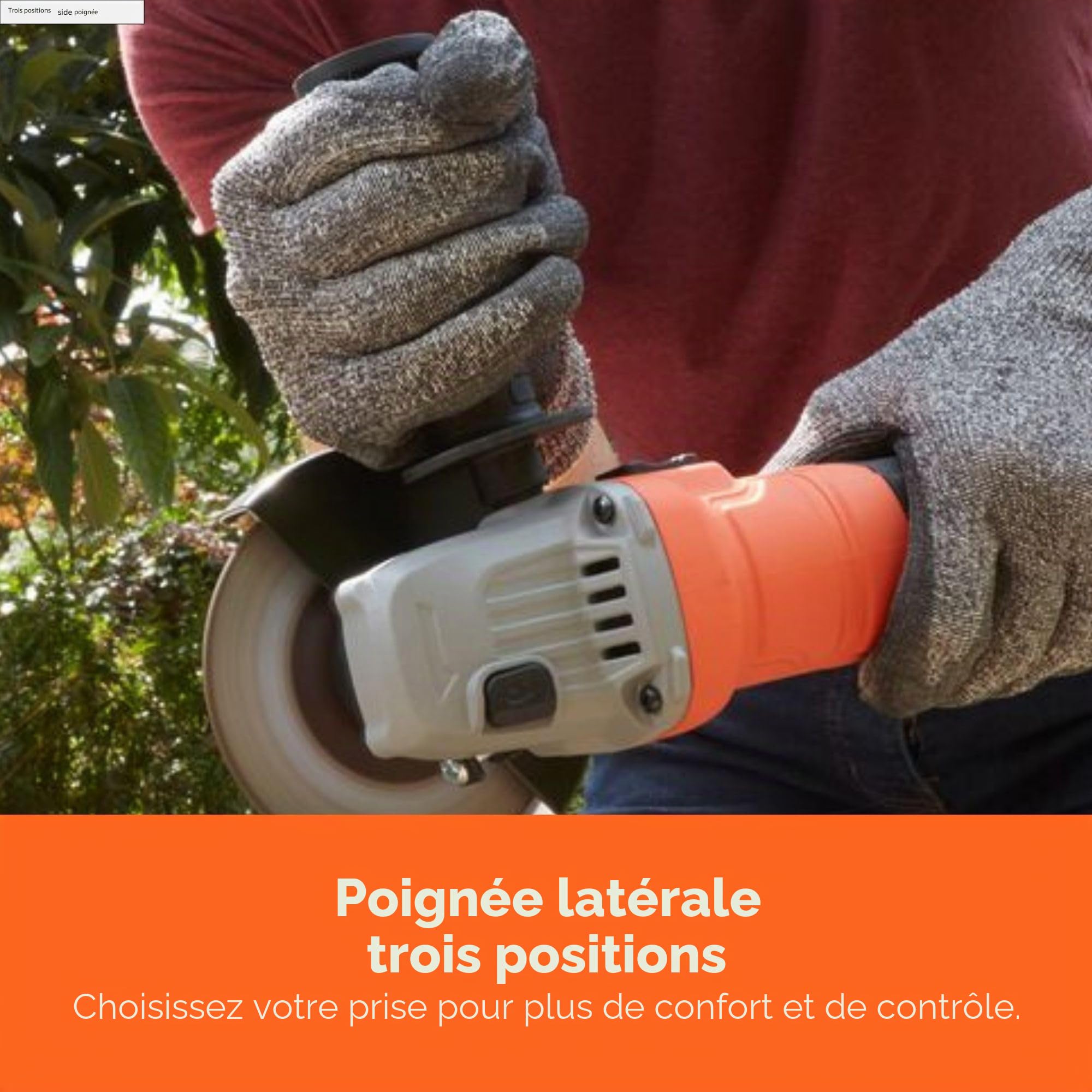 BLACK+DECKER 15mm 710W Compacte, meuleuse d'angle filaire, BEG010-QS