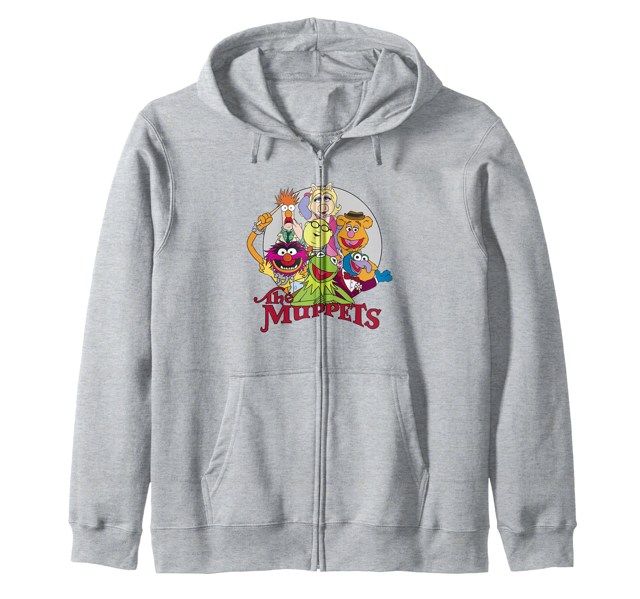 Disney The Muppets Classic Characters Circle Group Shot Logo Zip Hoodie