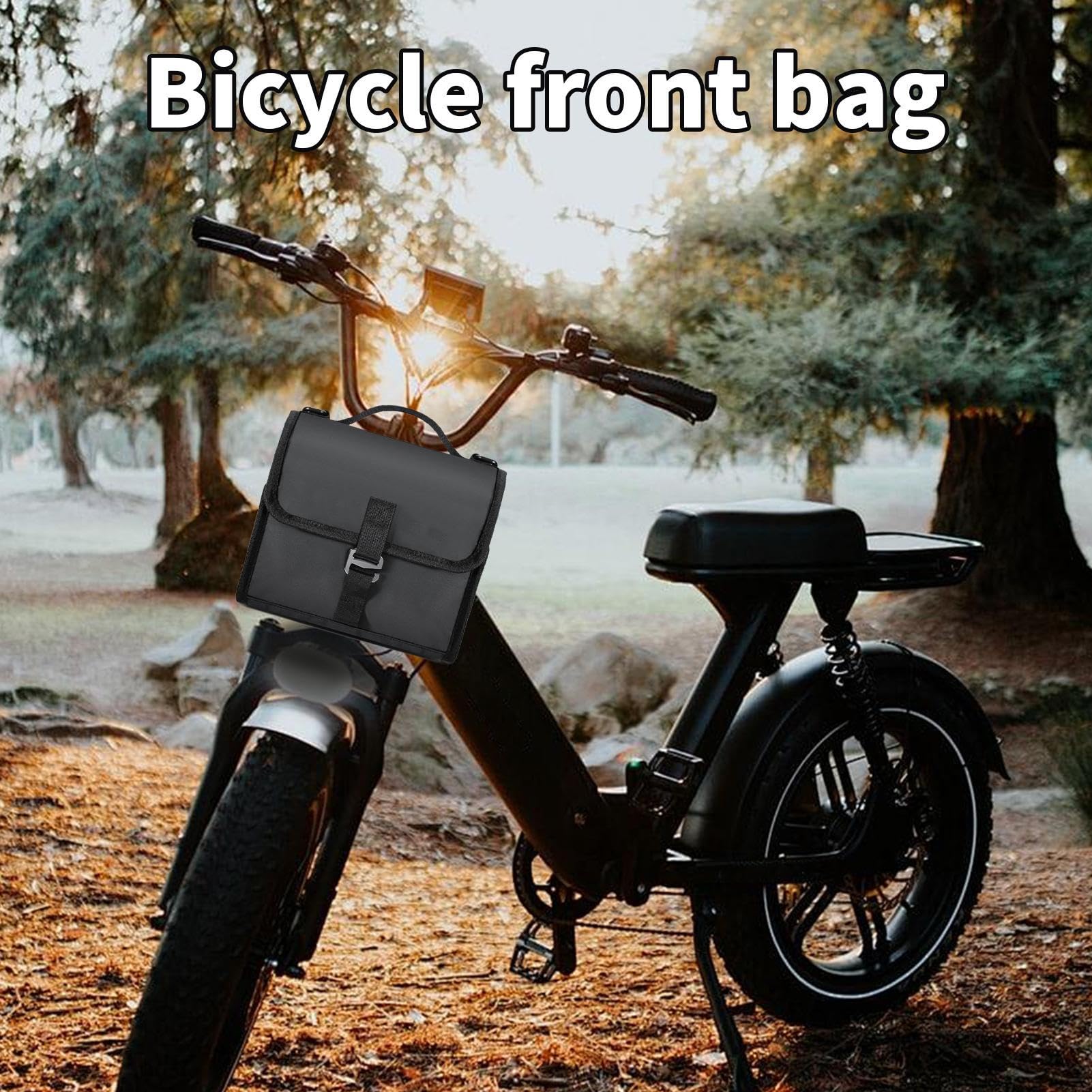 Borsa Manubrio Borsa Bici Pieghevole | 7L Organizzatore Impermeabile con Cintura a Spalla per Monopattino Elettrico, Spostamenti, Viaggi e Uscite