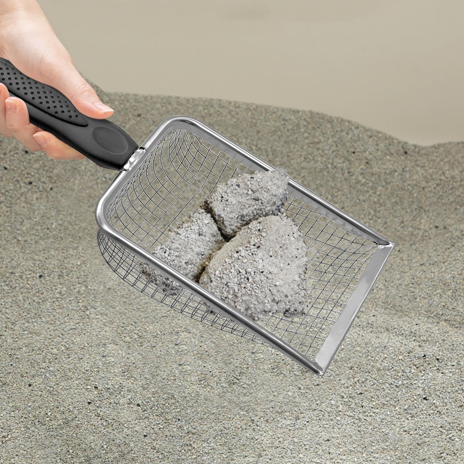 Runyu® Lot De 2 Tamis De Jardin En Métal Avec Poignée