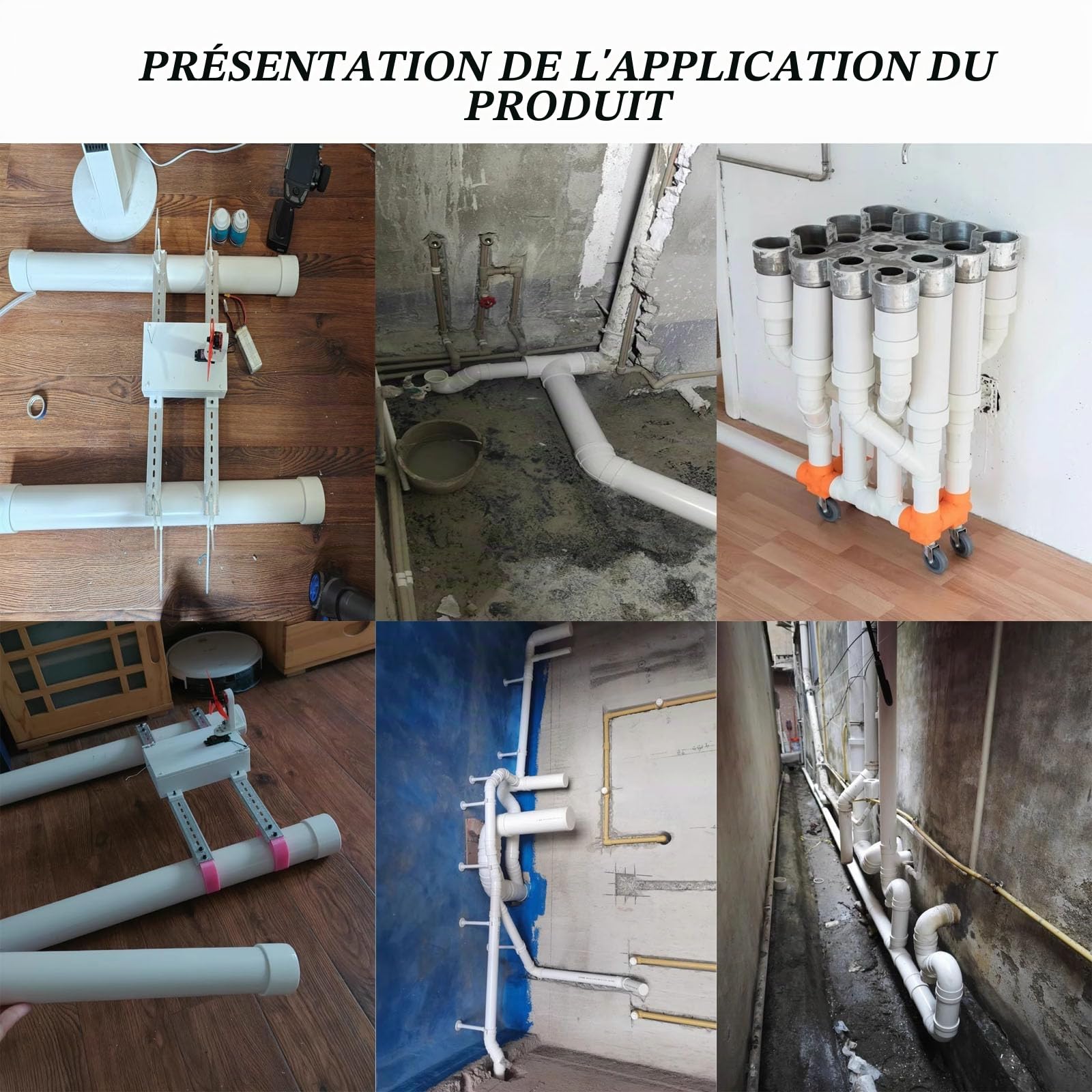 Tuyau en PVC 200 mm de diamètre extérieur x 3 mm d'épaisseur de paroi, plastique dur for drainage, rénovation et bricolage, 1 pièce, 0,5 m