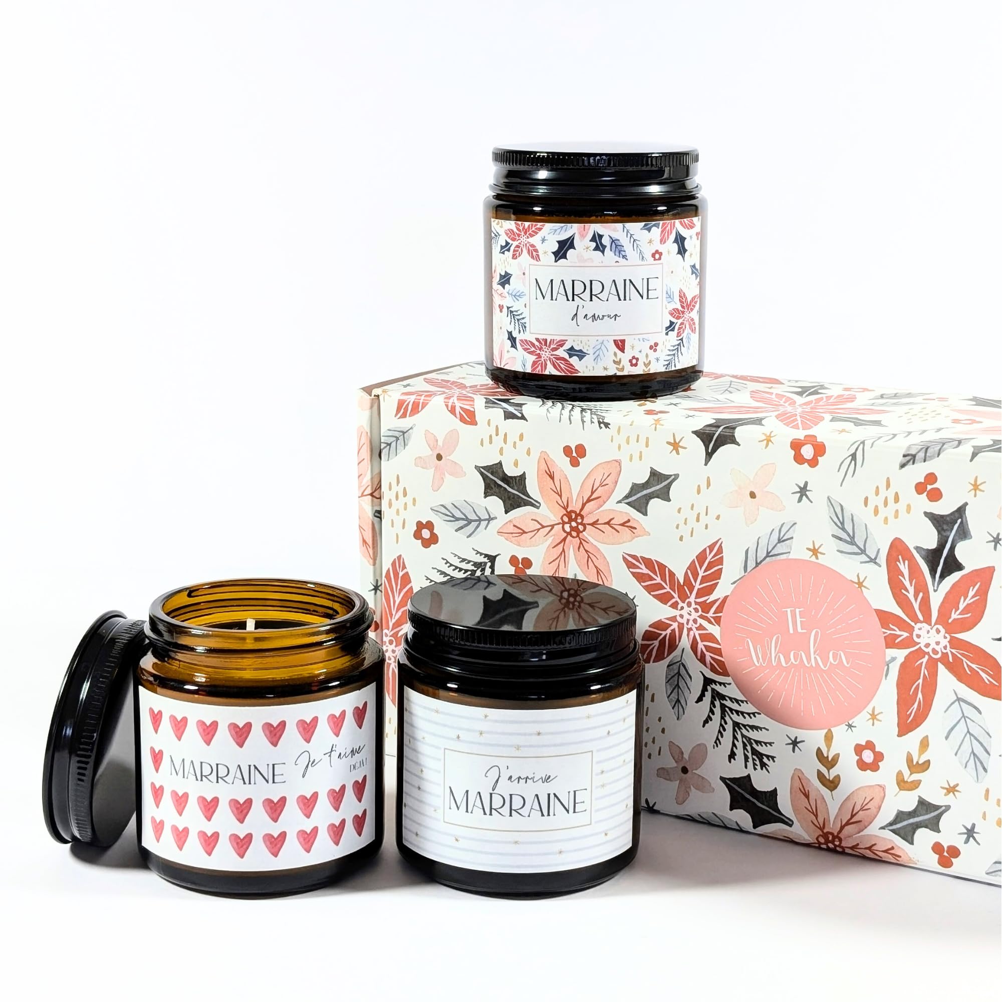 Caja "¿Quieres ser mi madrina?" 3 velas perfumadas | Anuncio de Embarazo, Solicitud futura madrina | Madrina Te amo ya - Yo llegue Madrina - Madrina del amor