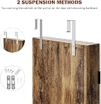 SDHYL Mirror Jewelry Cabinet,Jewelry Armoire Organizer with Full Length Mirror,Wall/Door Mounted Body Mirror with Jewelry Storage for Earrings Rings Necklace Cosmetic,Rustic Brown