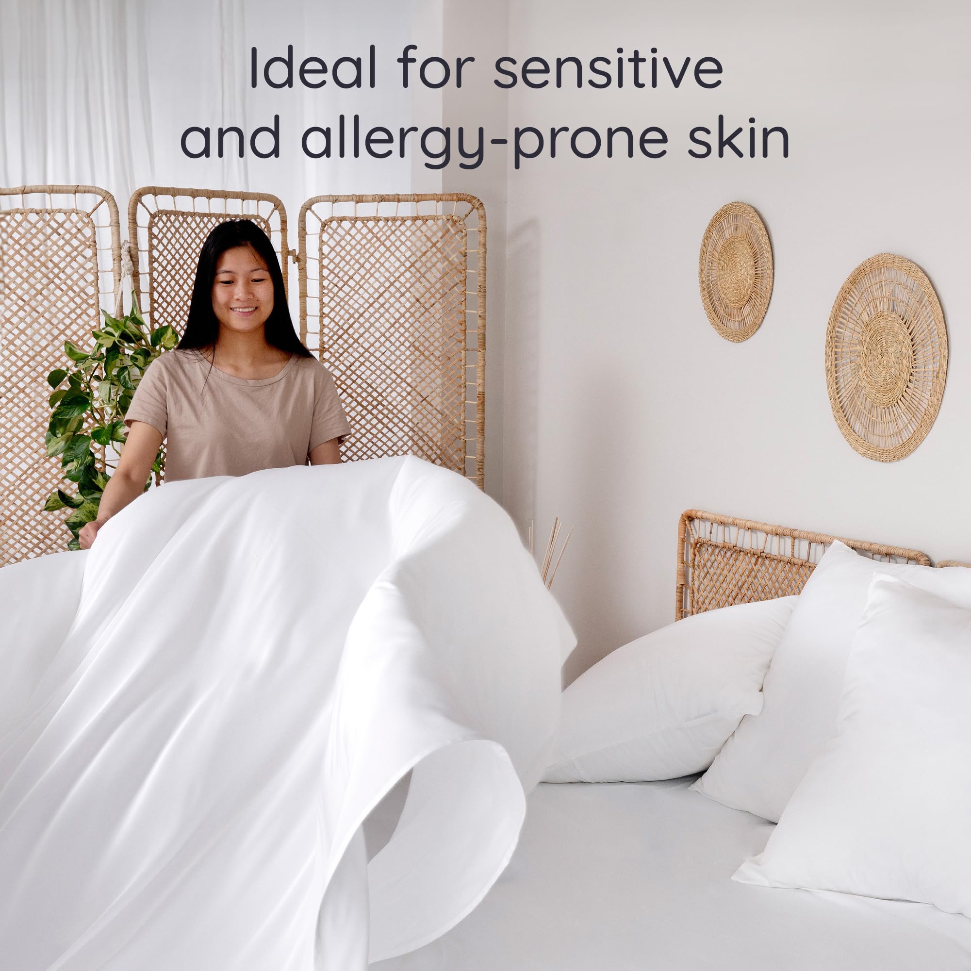 Bambaw Bamboo Flat Sheet Single, 180x290 cm, Keep Cool at Night Anti Allergy Bed Sheets, Soft Single Bamboo Sheet - Image 4