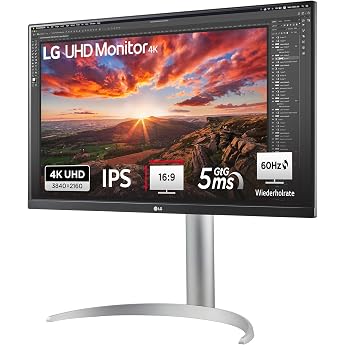 LG 27UP850K-W.AEU (27 Zoll) 4K UHD IPS Monitor, DisplayHDR&trade; 400, USB-C (90W), Wei&szlig;/Schwarz