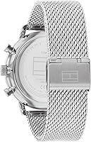 Vista 3 de Tommy Hilfiger Reloj multifunción de cuarzo para hombre con esfera verde (Modelo 1710567), plateado, Classic