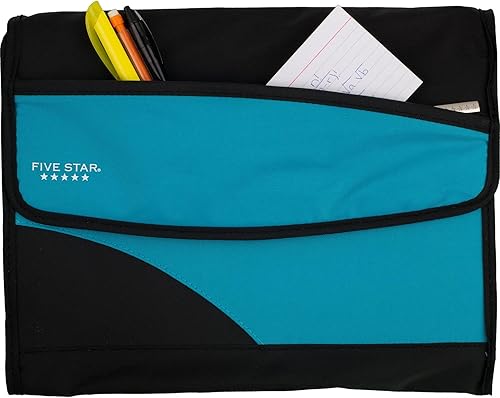 Miniatura 4 de Five Star Carpeta de archivos expansible, carpeta de archivos expandible de 8 bolsillos, verde azulado (73921)