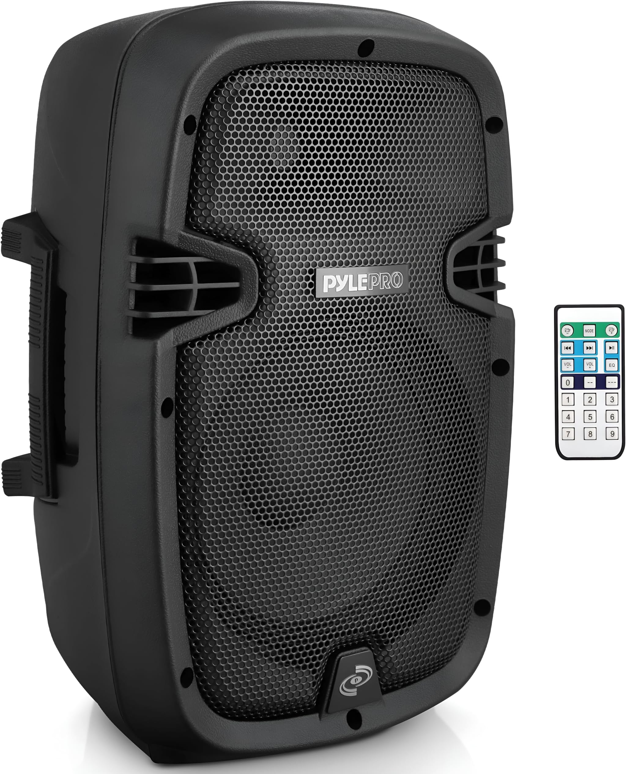 Powered Active PA System Loudspeaker Bluetooth w/ Microphone 8-Inch Bass Subwoofer Stage Speaker Monitor Built-in USB for MP3 Amplifier DJ Party Portable Sound Equipment Stereo Amp Sub PPHP837UB