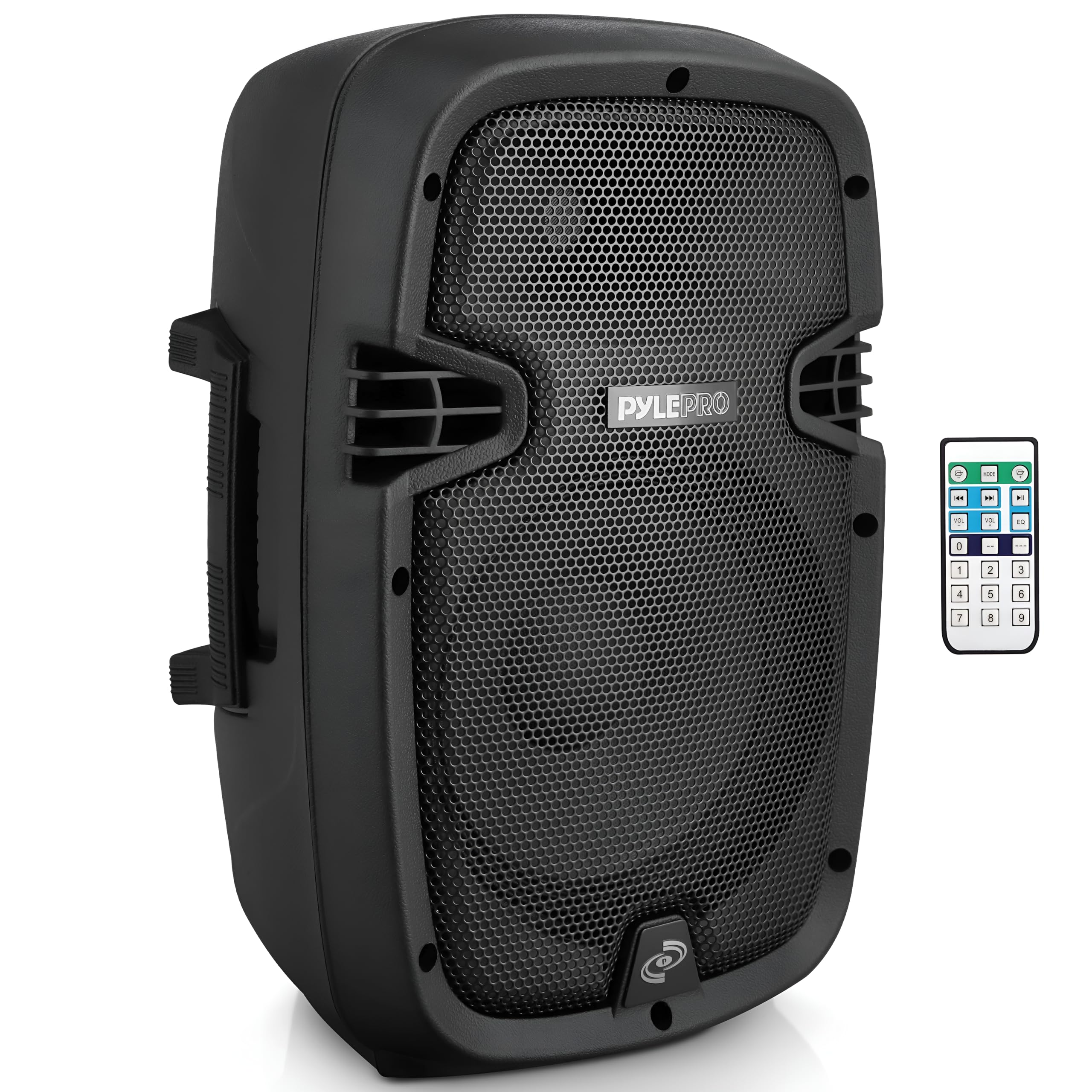 Pyle Powered Active PA System Loudspeaker Bluetooth w/ Microphone 8-Inch Bass Subwoofer Stage Speaker Monitor Built-in USB for MP3 Amplifier DJ Party Portable Sound Equipment Stereo Amp Sub PPHP837UB