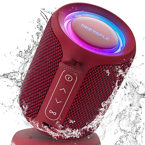 Deeyaple Bluetooth Speaker Wireless IP67 Red