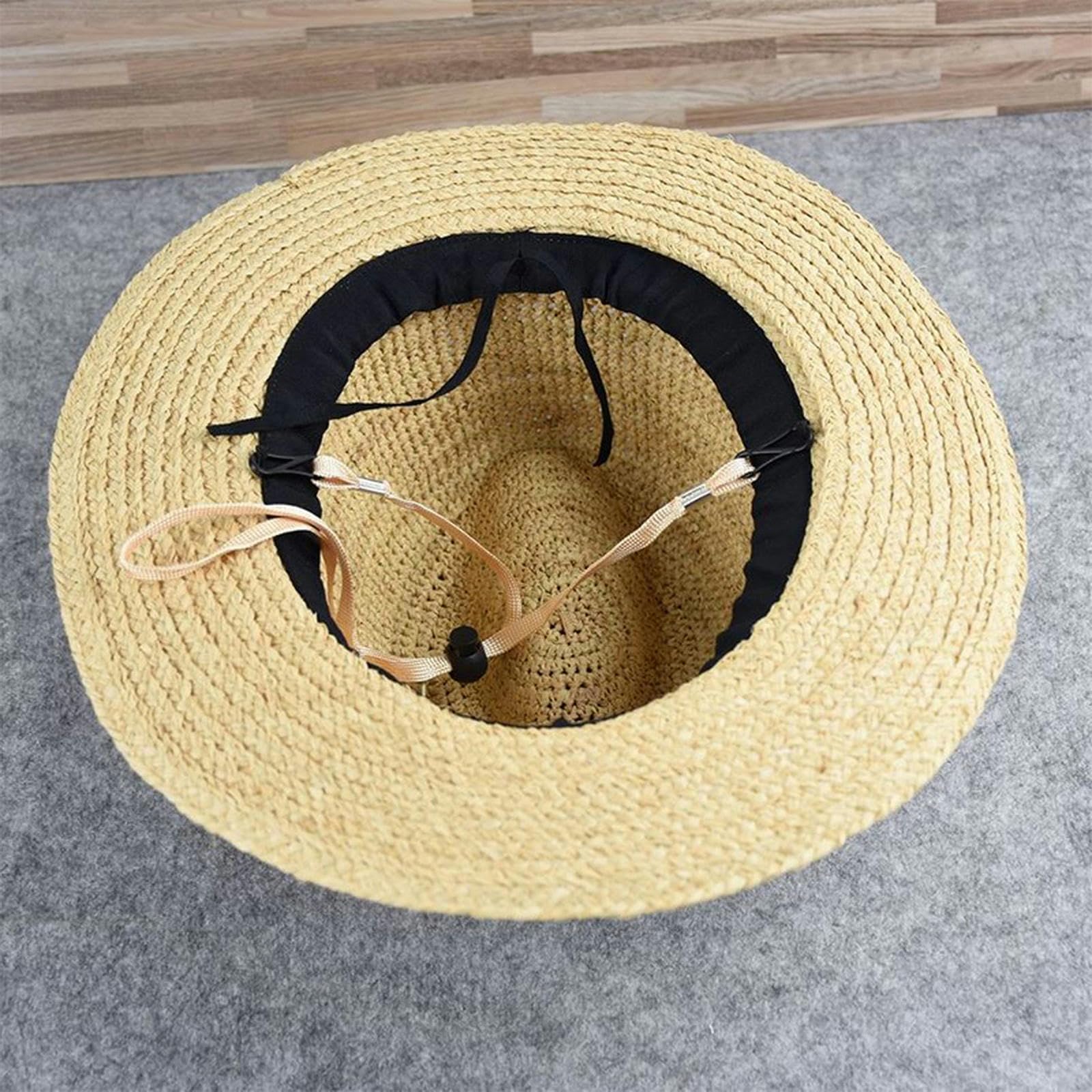 TEideaFischerhut Strohhut Großer Kopfumfang Sommer- Und Herbst -Männer- Und Frauen Am Meerescreen Beach Hut