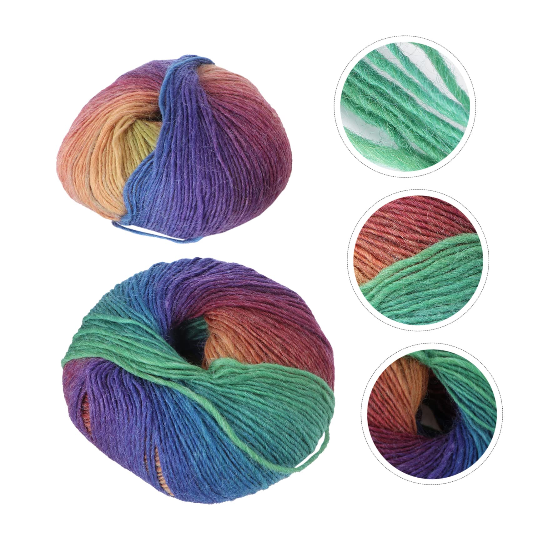 TEHAUX 6rollen Bunte Wollgarn- Für Stricken Und Häkeln Hochwertige Mehrfarbige Wolle Für Schals Und Kreative -projekte Für Und Bastelarbeiten