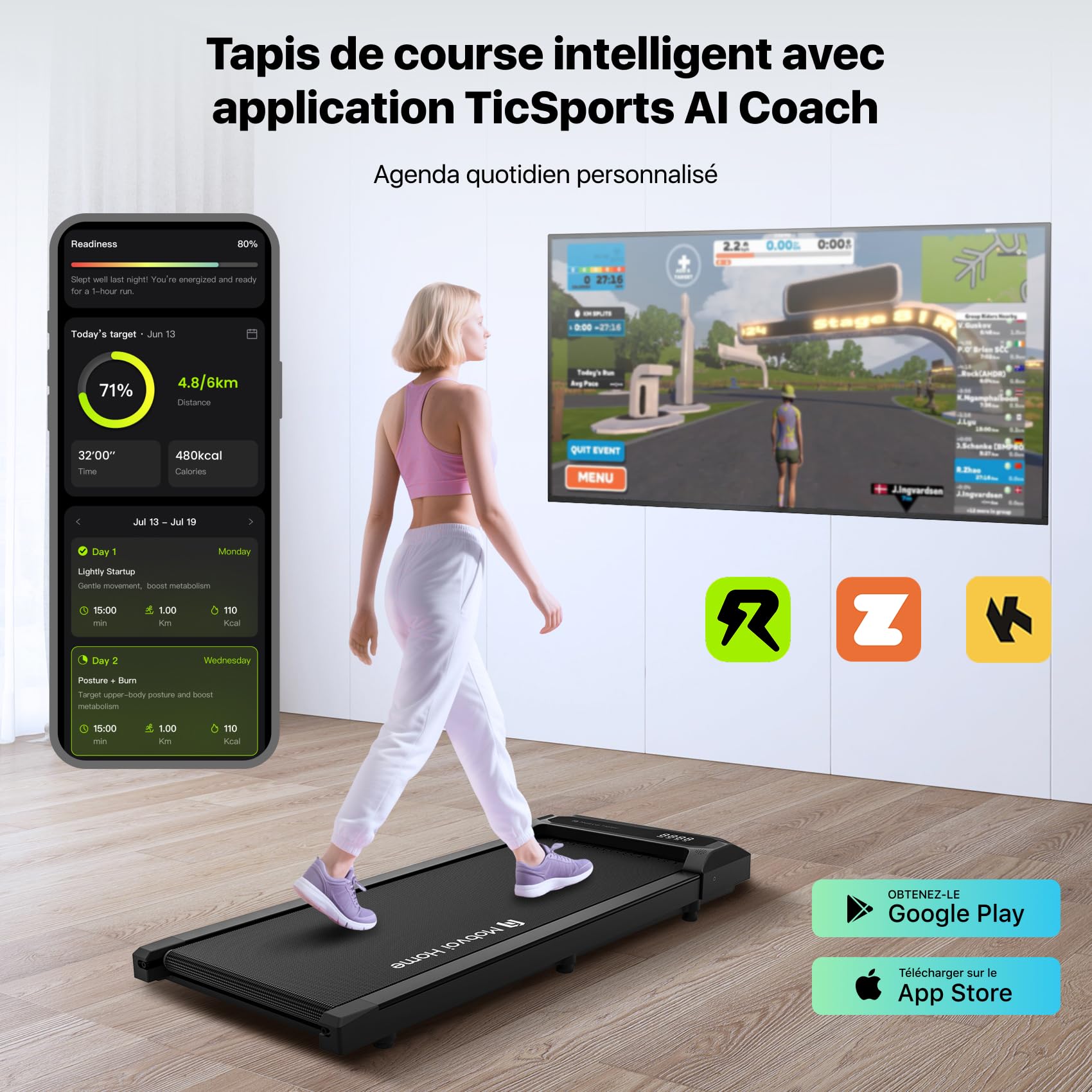 Tapis de Course à Tapis de Marche Mobvoi pour la Maison