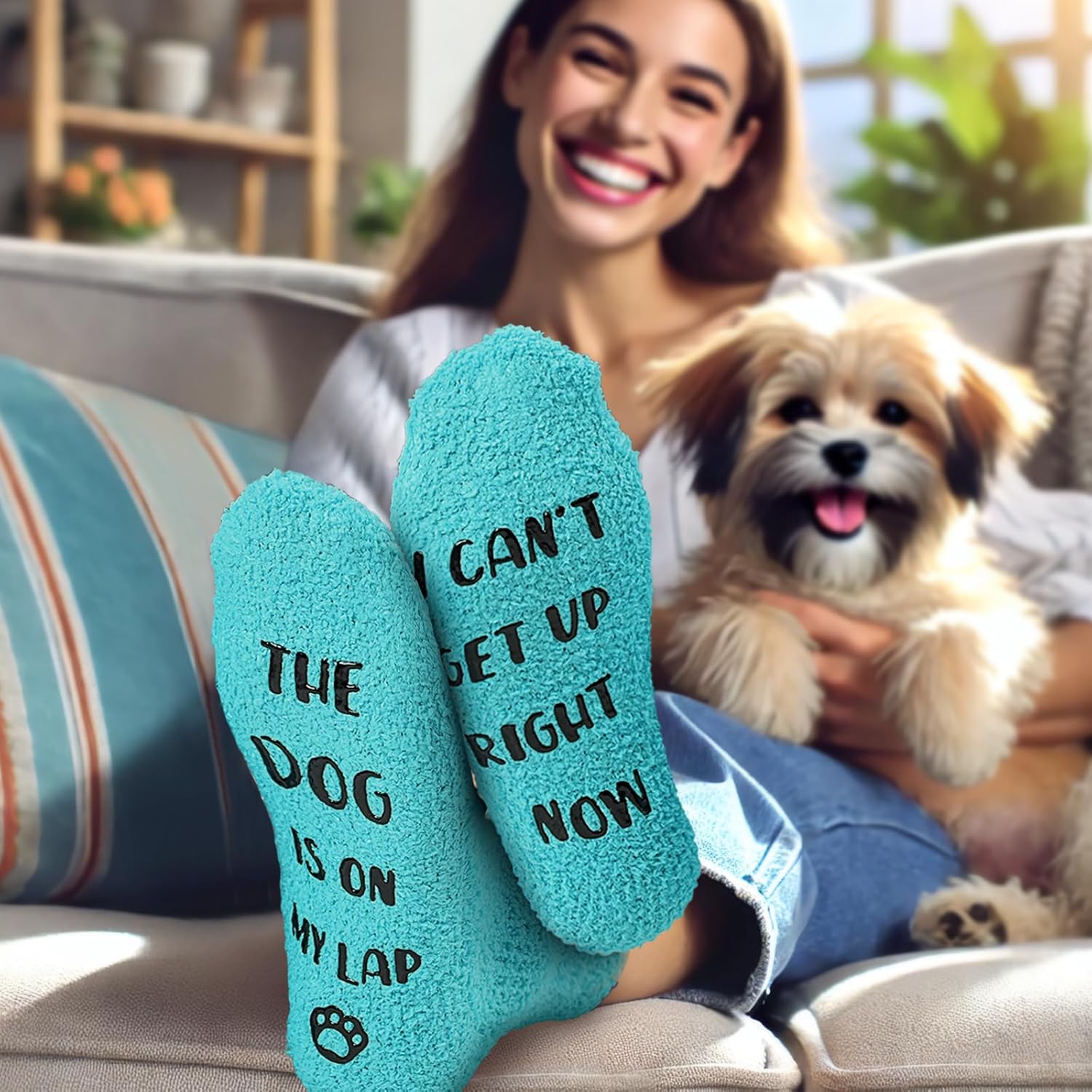 Funny Gifts for Mom, Dog Mom Gifts for Women, Fuzzy Dog Socks, Christmas Stockings Stuffers - Image 7